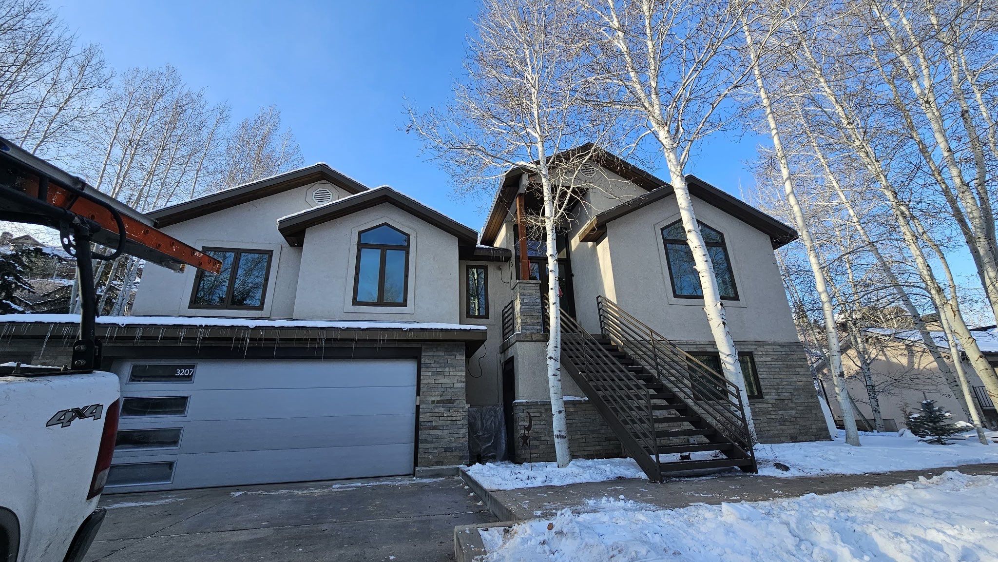 Park City | Custom Cedar Soffits & Fabricated Bronze Fascia | Mission Oak by Ideal Siding Utah