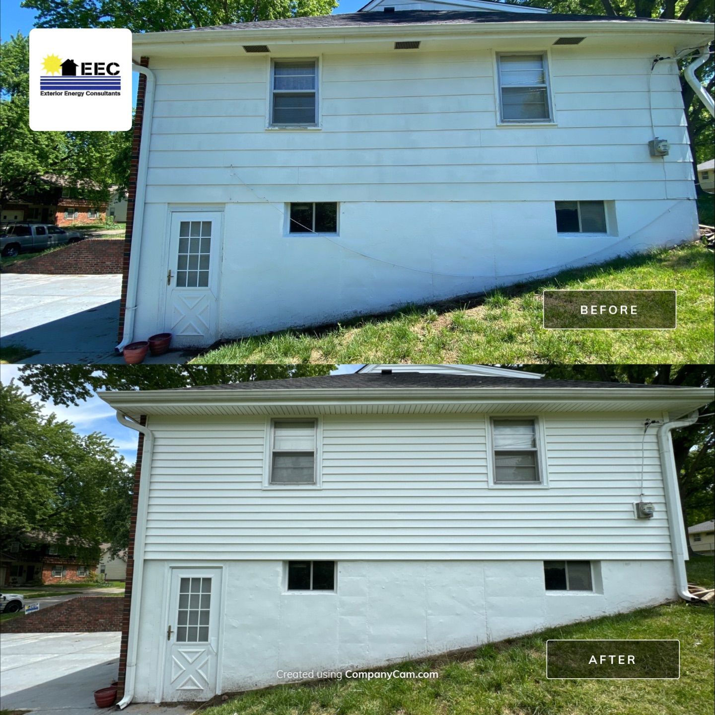Siding Installation using White Market Square by EEC Windows, Siding & Roofing