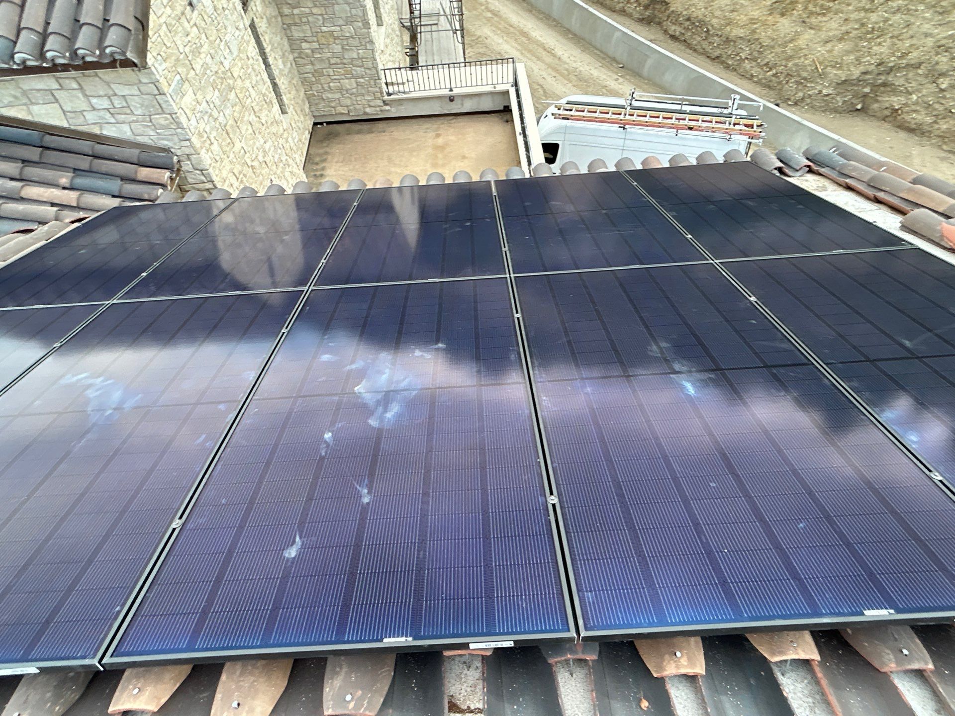 Solar Panel and Clay Tile Roof Installation in Hidden Hills by AWS Solar