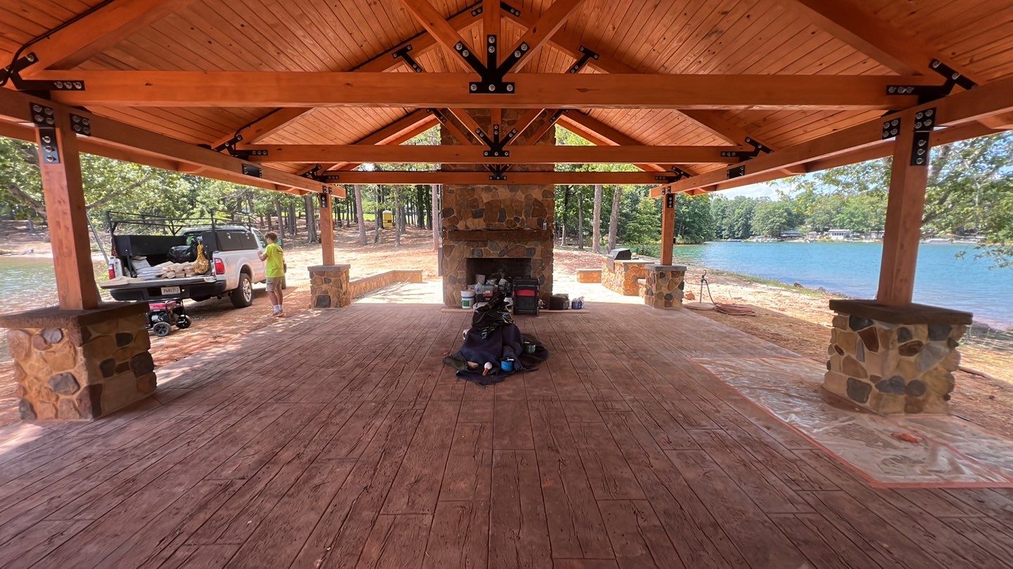 Stamped Concrete Pavilion Slab by Xtreme Concrete Services