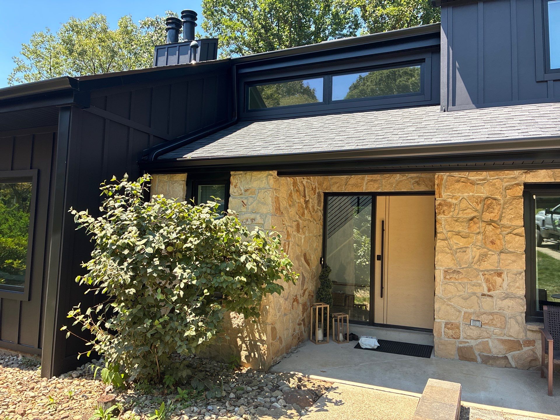 James Hardie Board and Batten Midnight Black Renovation in Wexford by Ideal Siding Pittsburgh