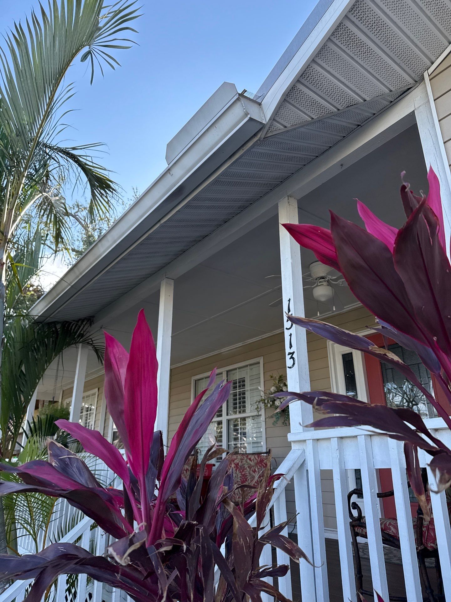 Soffit Repair and New Splash Guard Installation Palmetto FL by Gutter Professors