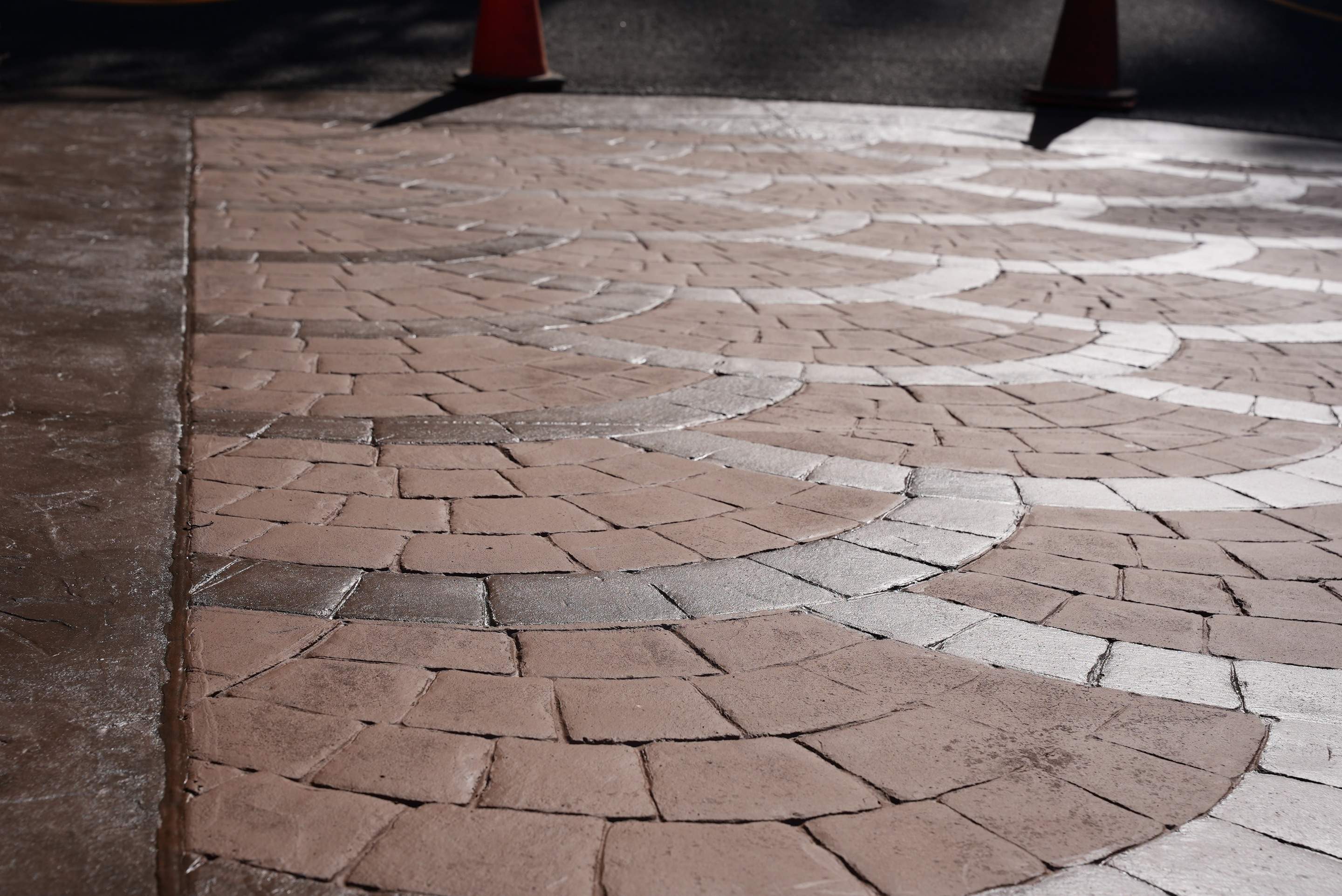 Mehta | Tiled Driveway with Sealer & Retaining Wall  by Jireh Asphalt & Concrete Inc 