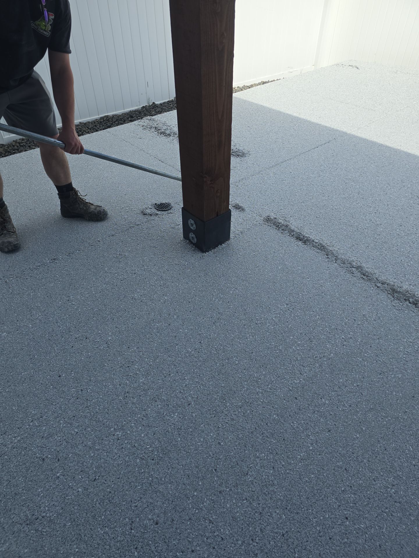 Custom North Pole Flake Coating for Post Falls Patio and Porch by Croc Coatings, LLC