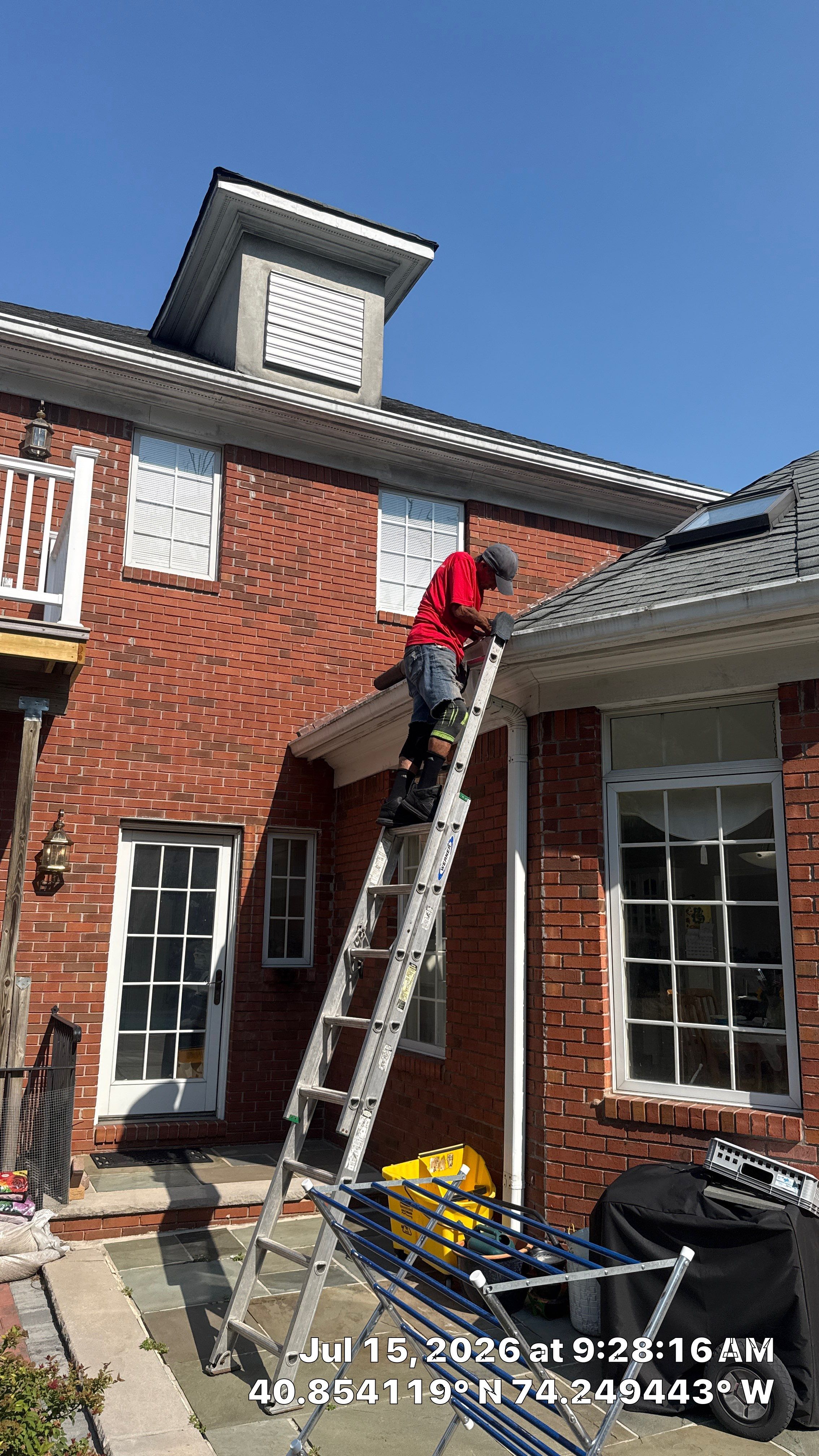Soffit and Fascia Board Repair, Seamless Gutter Install Project in North Caldwell, New Jersey by NJ Home Maintenance Services