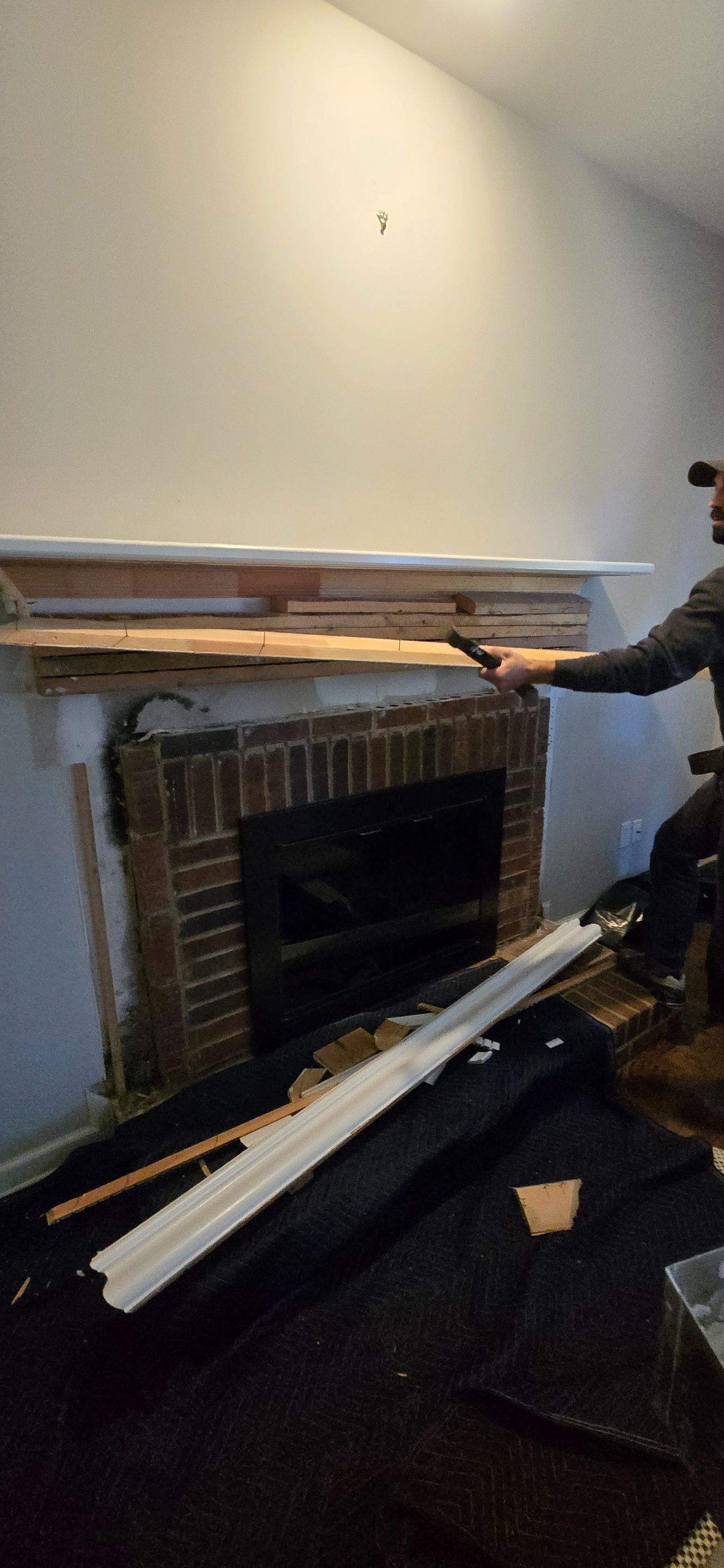 Fireplace Trim Out using Ship Lap by A Step Above Handy LLC 