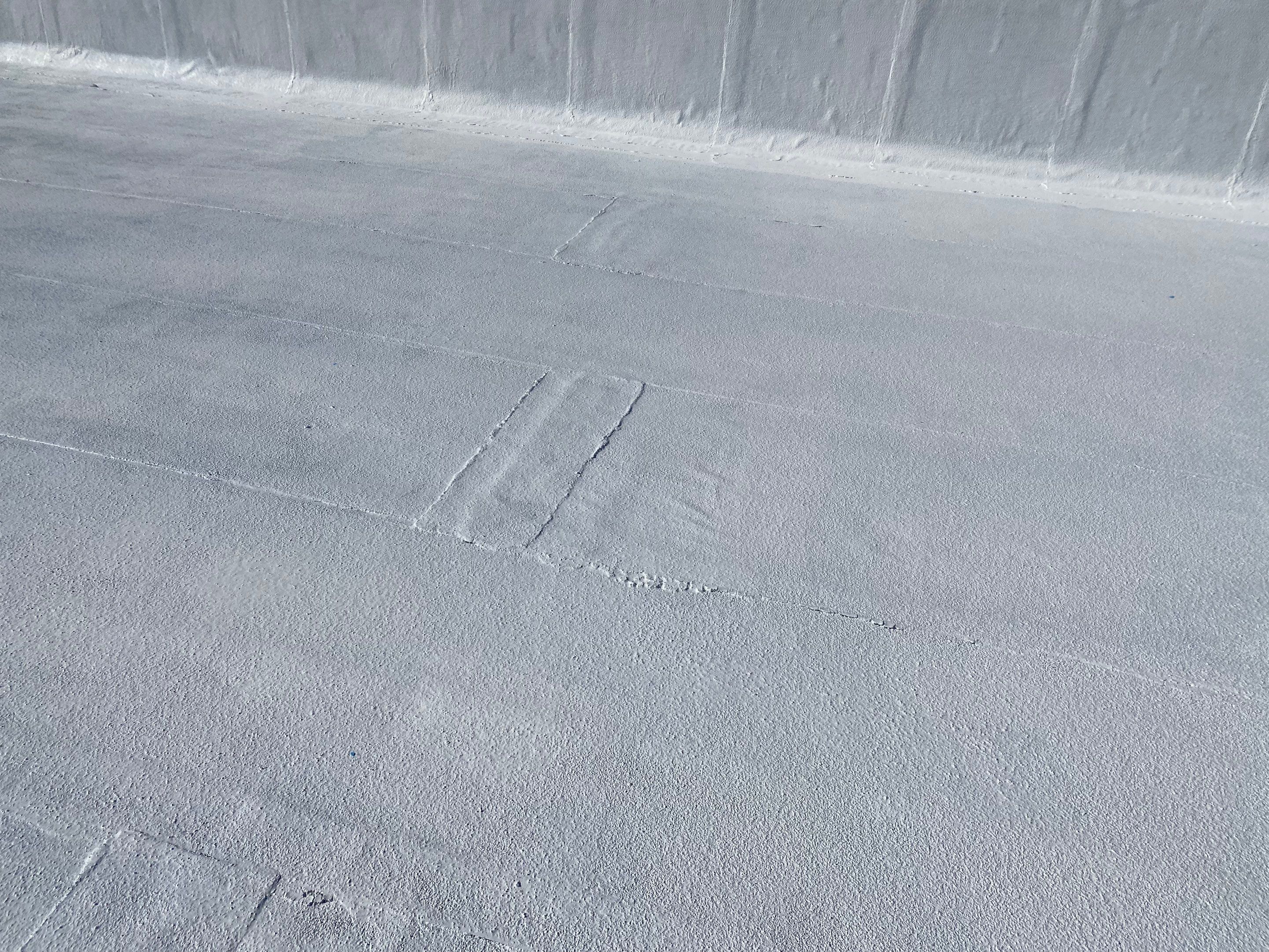 Commercial Coating using Poly Urerthane and Silicone Coating by Just In Time Roofing and Restoration