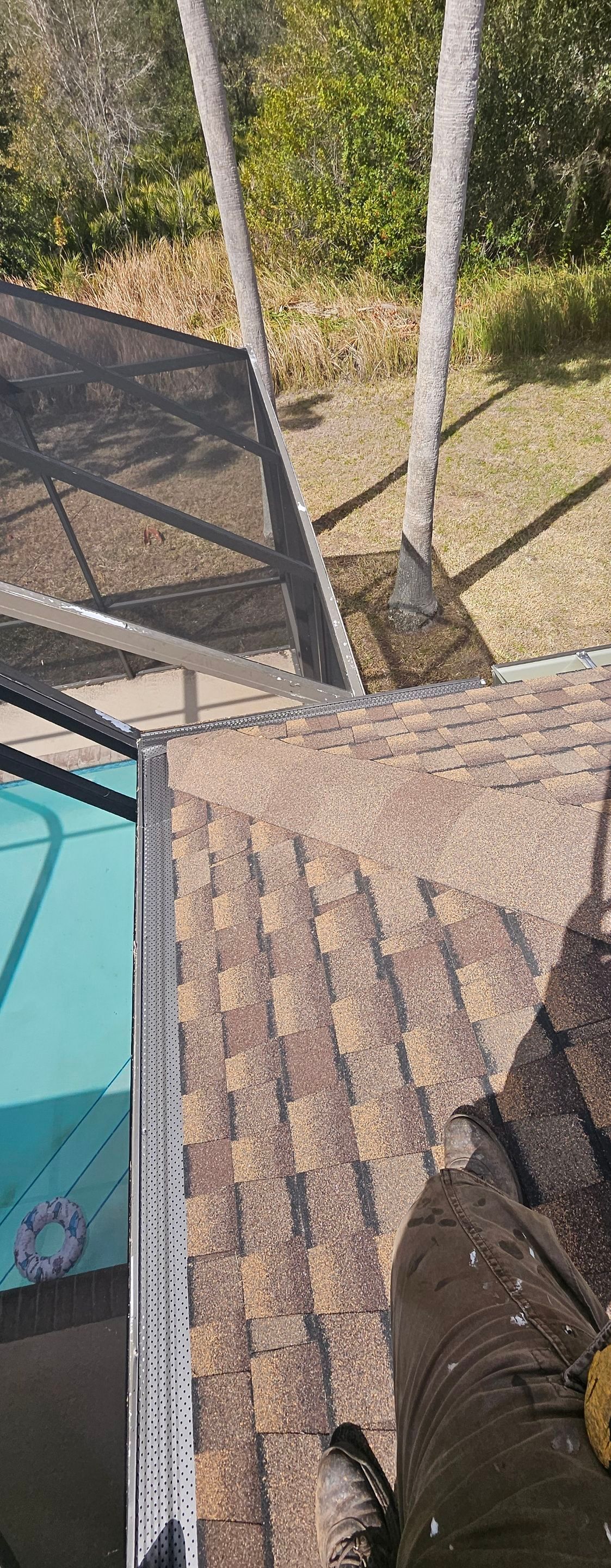 Gutter Guards Installation and New seamless gutters using Leaf Guard in Bradenton Fl by Gutter Professors