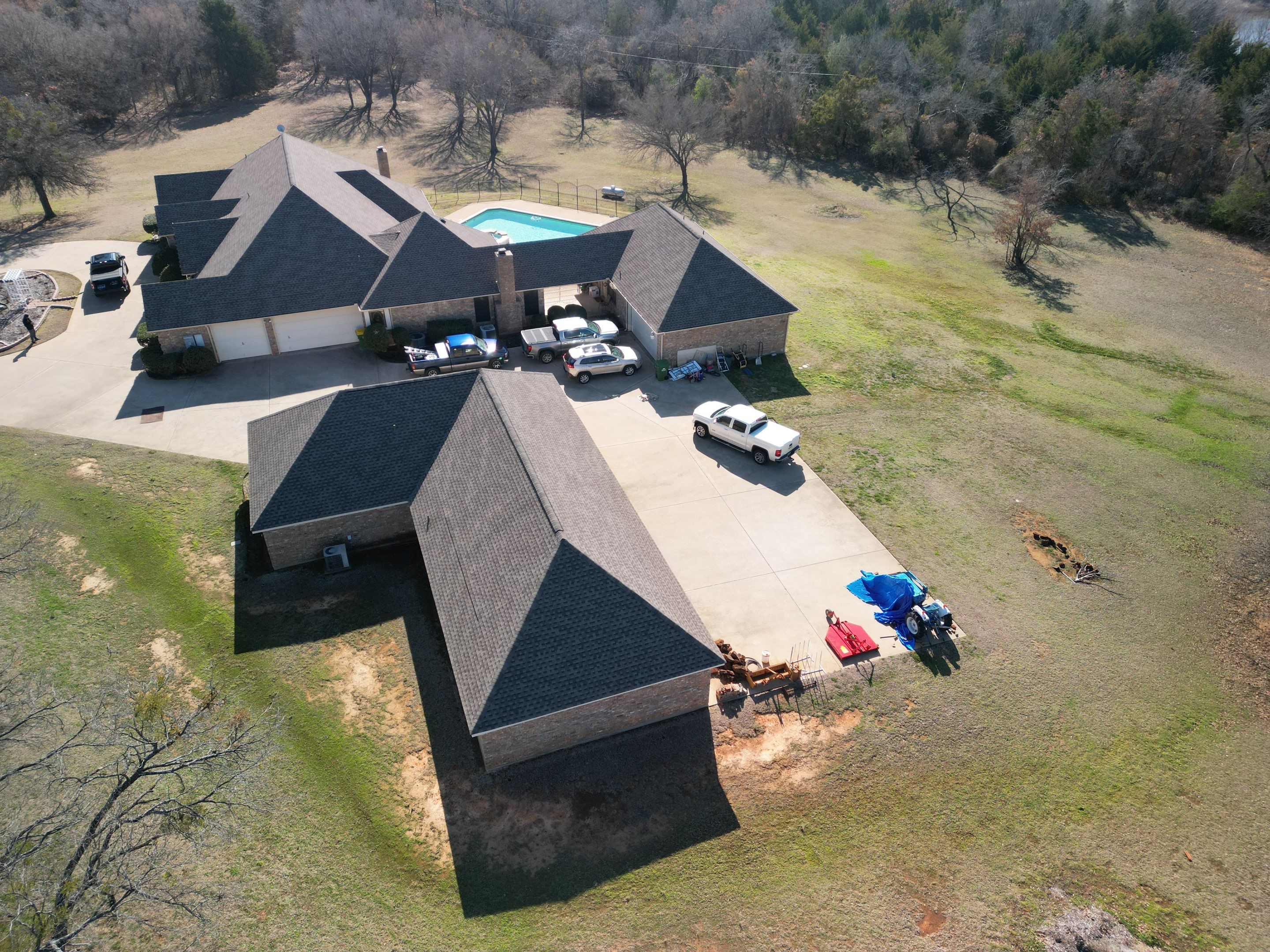 Rendon Forth Worth Texas Large Estate - Roofing Installation using GAF Timberline Armorsheild 2 Class 4 Impact Resistant Shingle System by First United Roofing & Construction