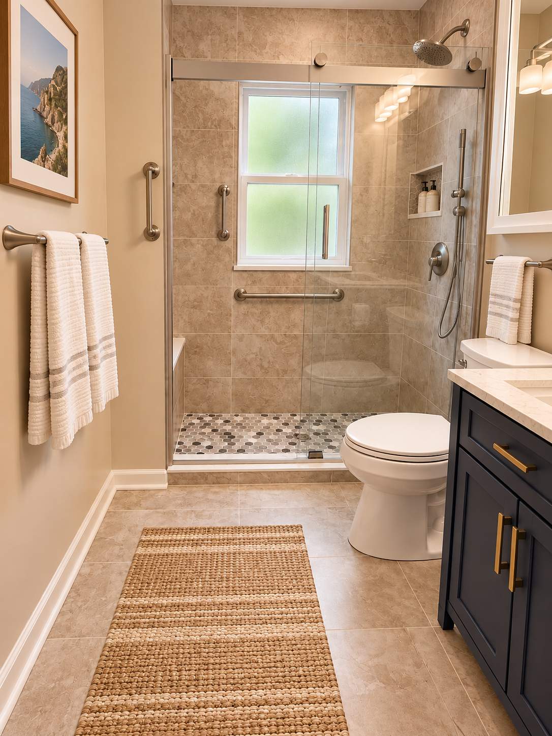 Modern Bathroom Remodel with Walk-In Shower & Updated Finishes by Remodel Now