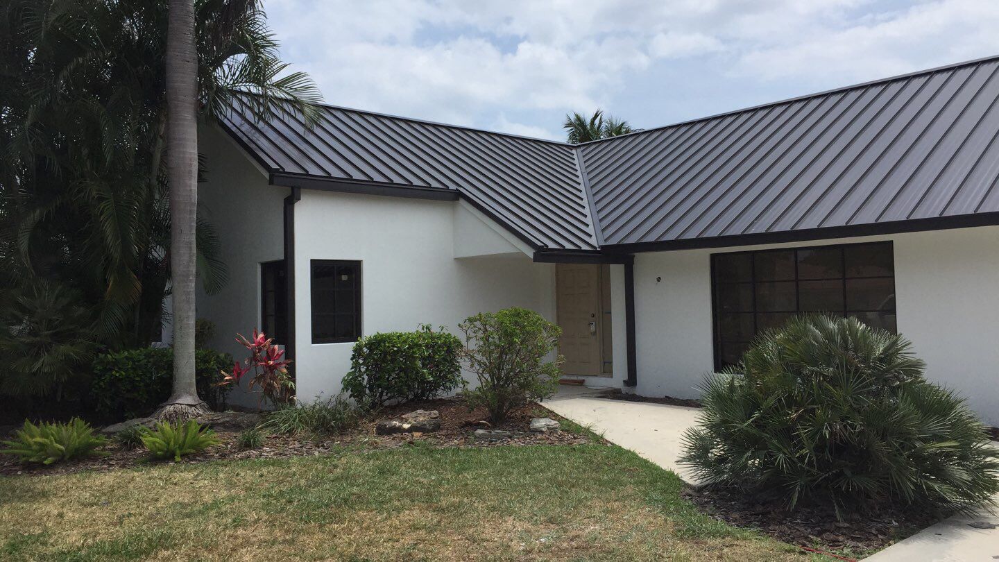 Residential Roofing Installation using 1" Nail strip metal roof by BLUES BROTHERS ROOFING