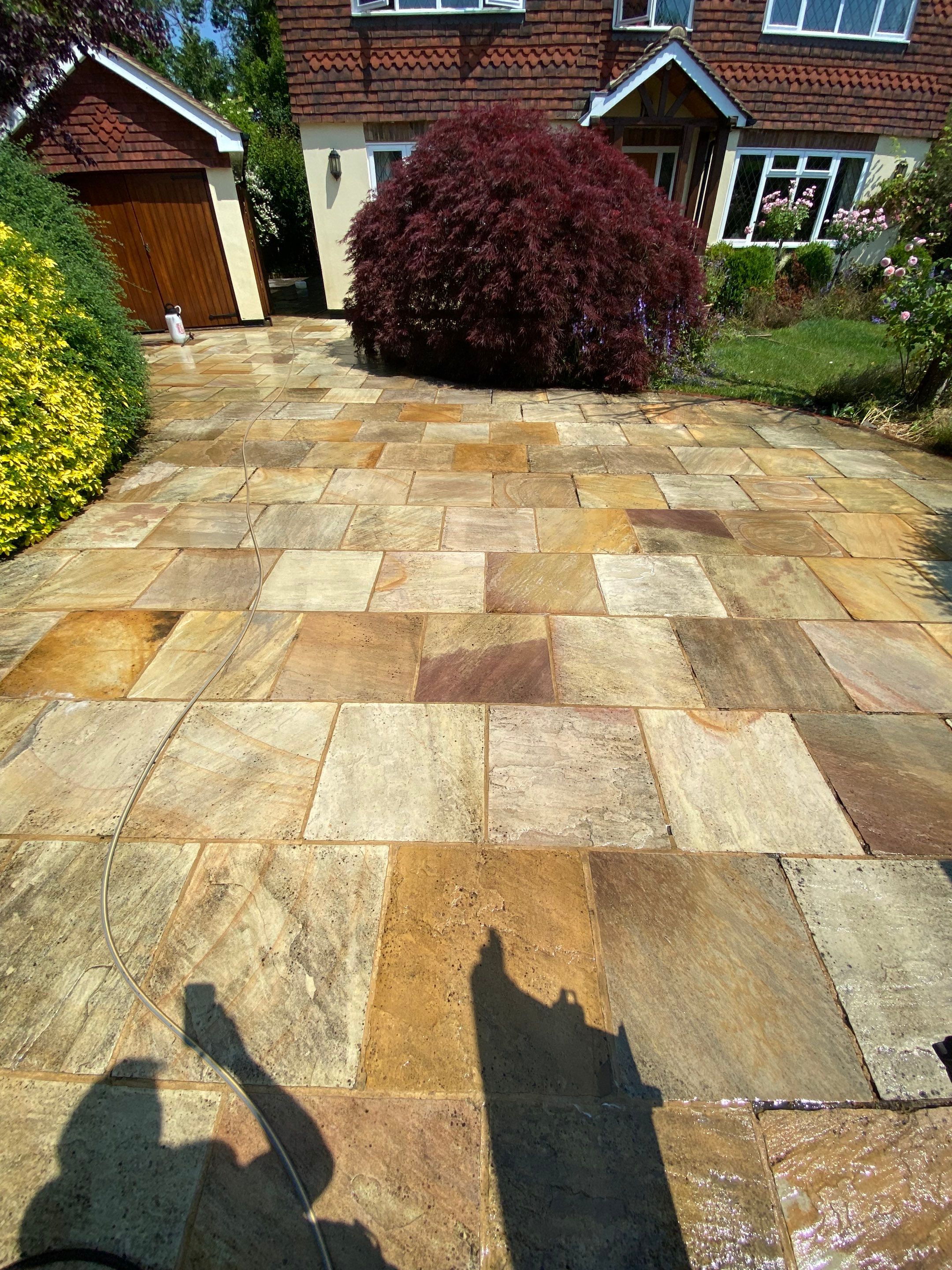 Patio Area Spring Clean using honda 21 ltr/min by Ges Exterior Cleaning ltd