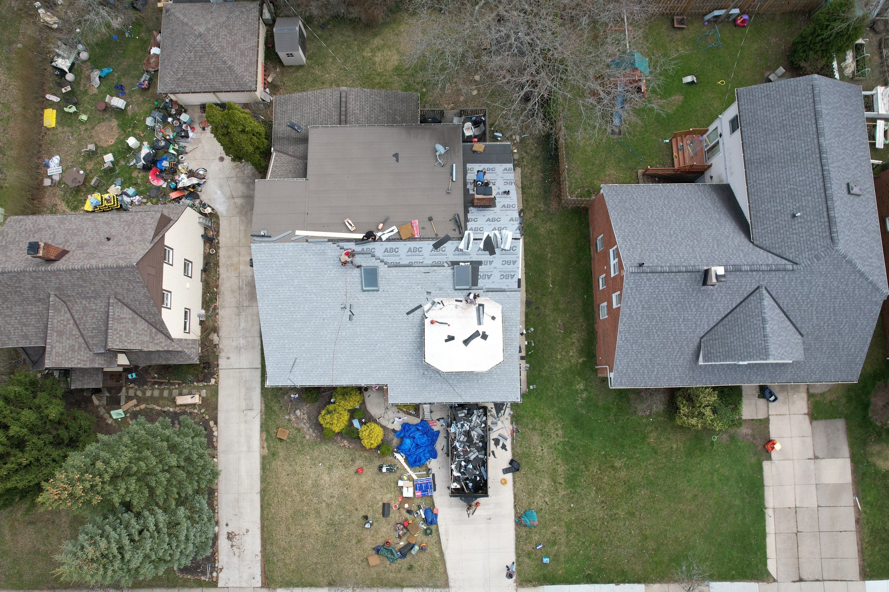 Partial roof replacement by Atlas Roofing & Restoration
