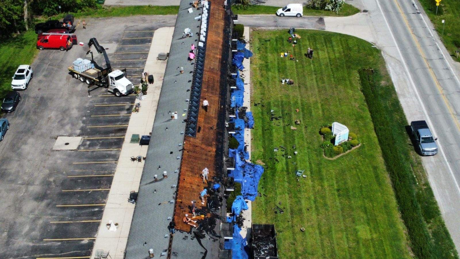 Commercial Roofing Installation using IKO DYNASTY - Granite Black by JNR Roofing LLC