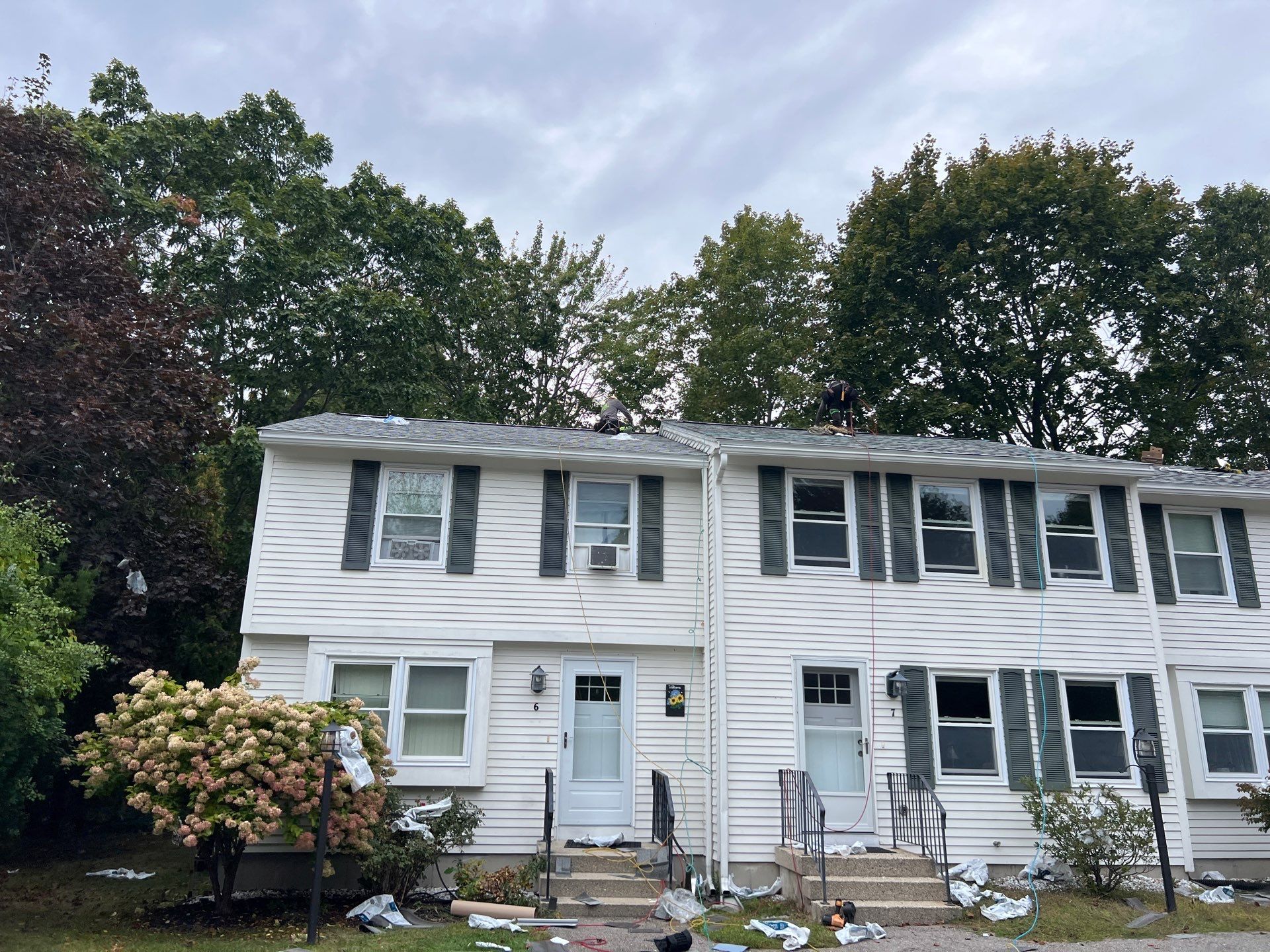 Multi-Unit Townhouse Asphalt Roofing Replacement in Saco by Tall pine roofing