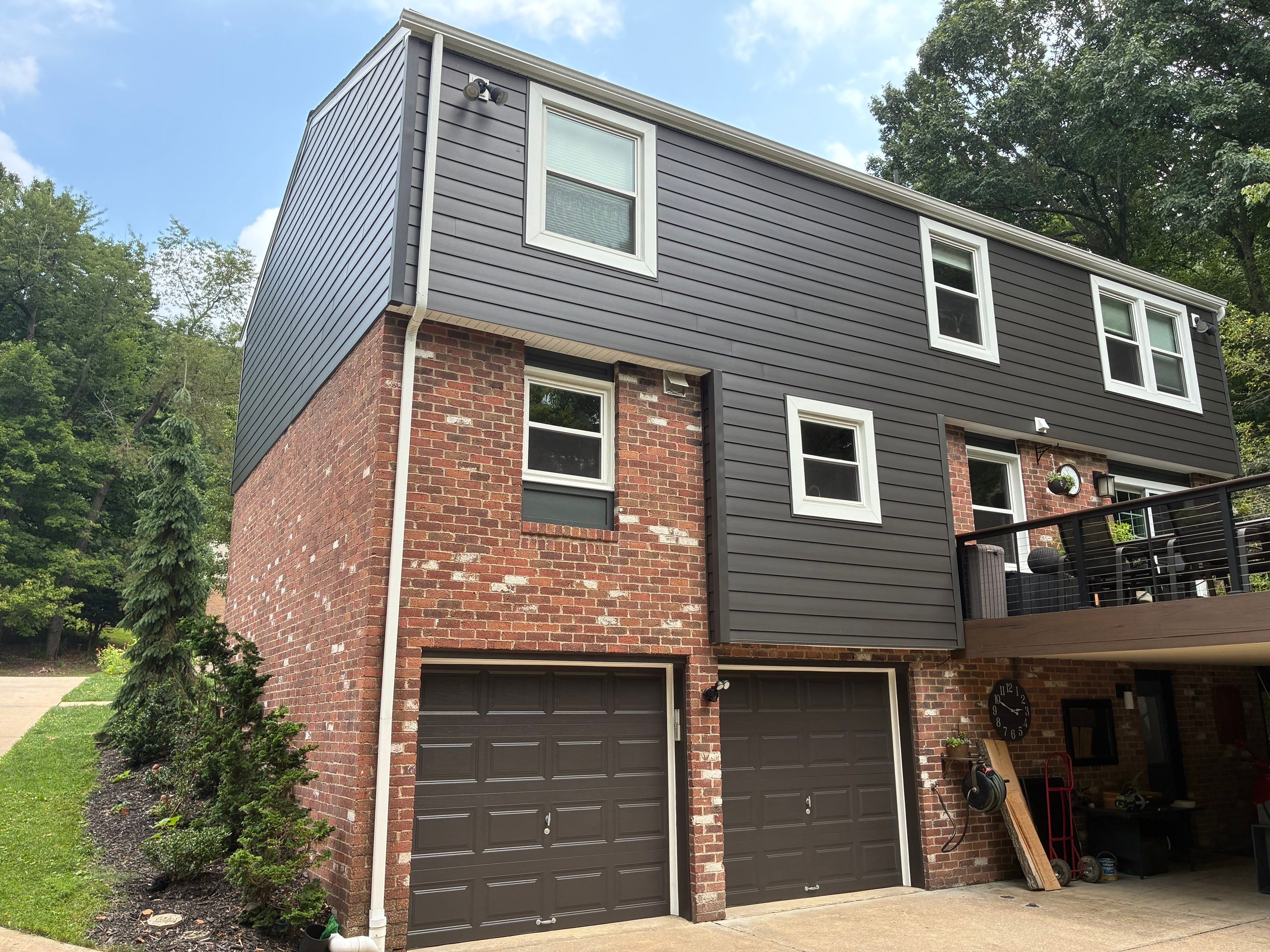 Ascend Siding Replacement and Custom Cedar Porch Renovation in Allison Park by Ideal Siding Pittsburgh