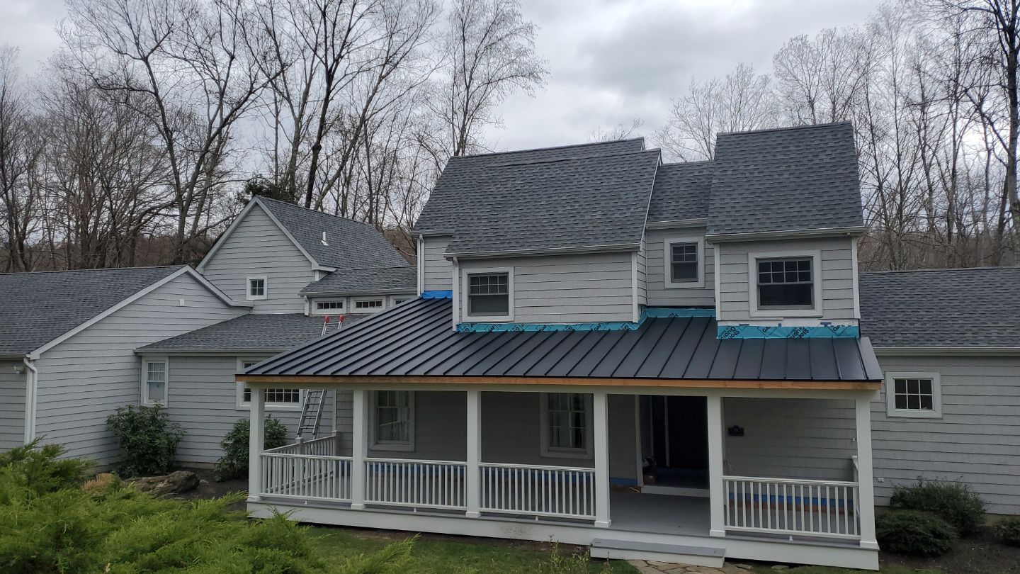 New Front and Back Trex Deck In Lineage color Rainier by DiGiorgi Roofing and Siding Inc