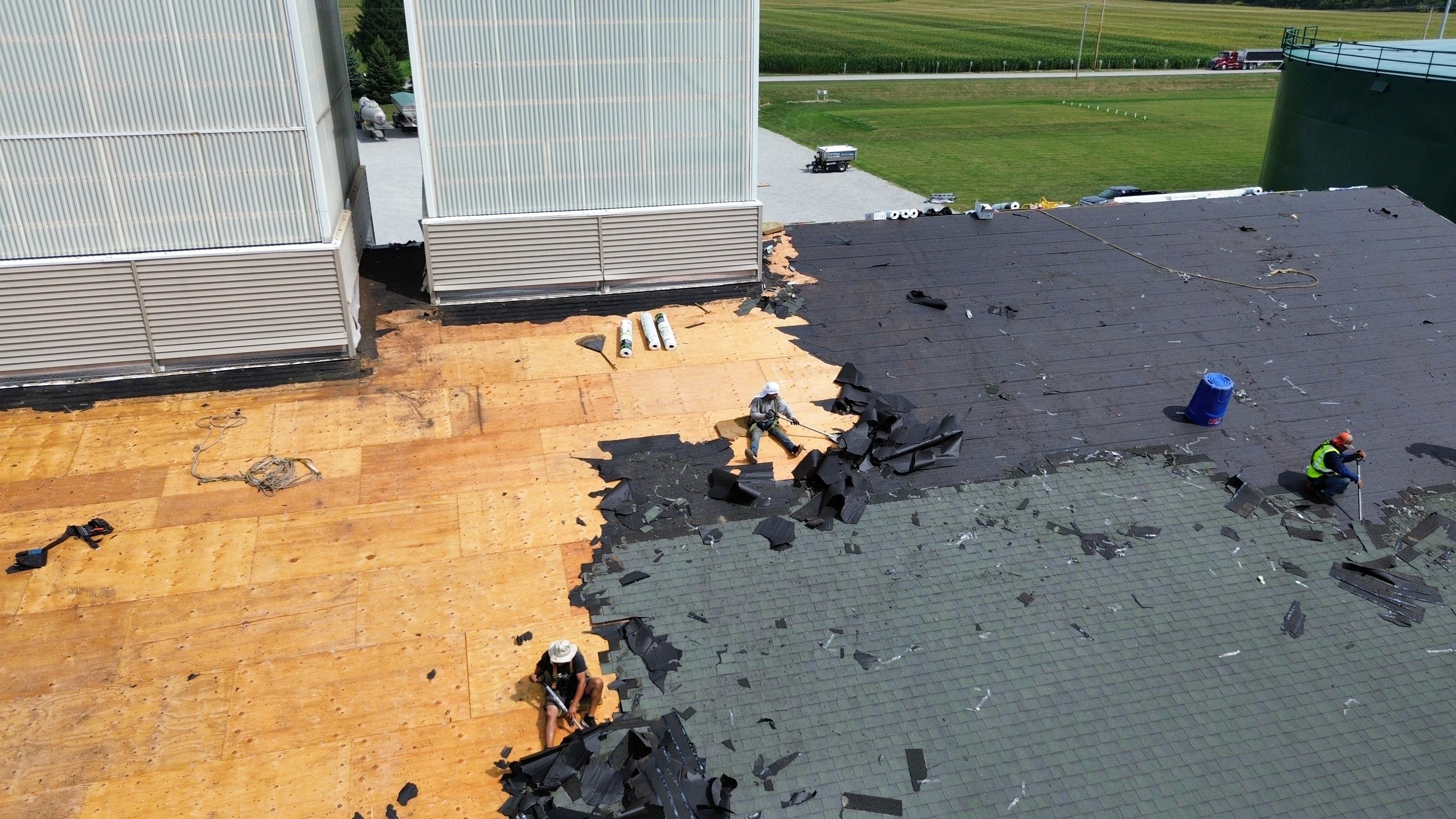 Commercial Roofing Installation using Timberline HDZ Shingles - Hunter Green by RoofX 
