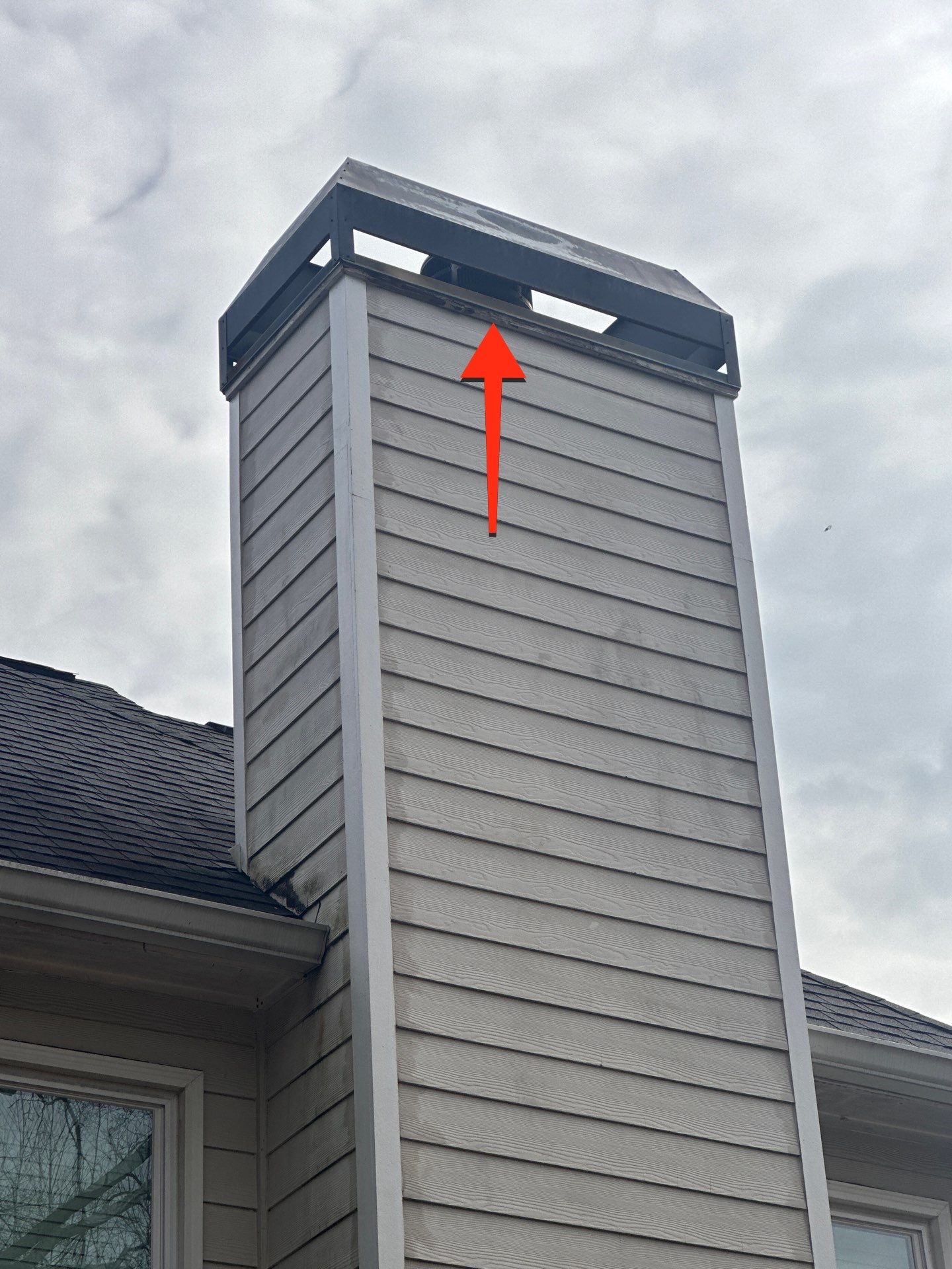 Marietta, GA Chimney Siding, Fascia, and Soffit Replacement using James Hardie Lap Siding, Hardie Trim, and Hardie Panel by Nelson Exteriors