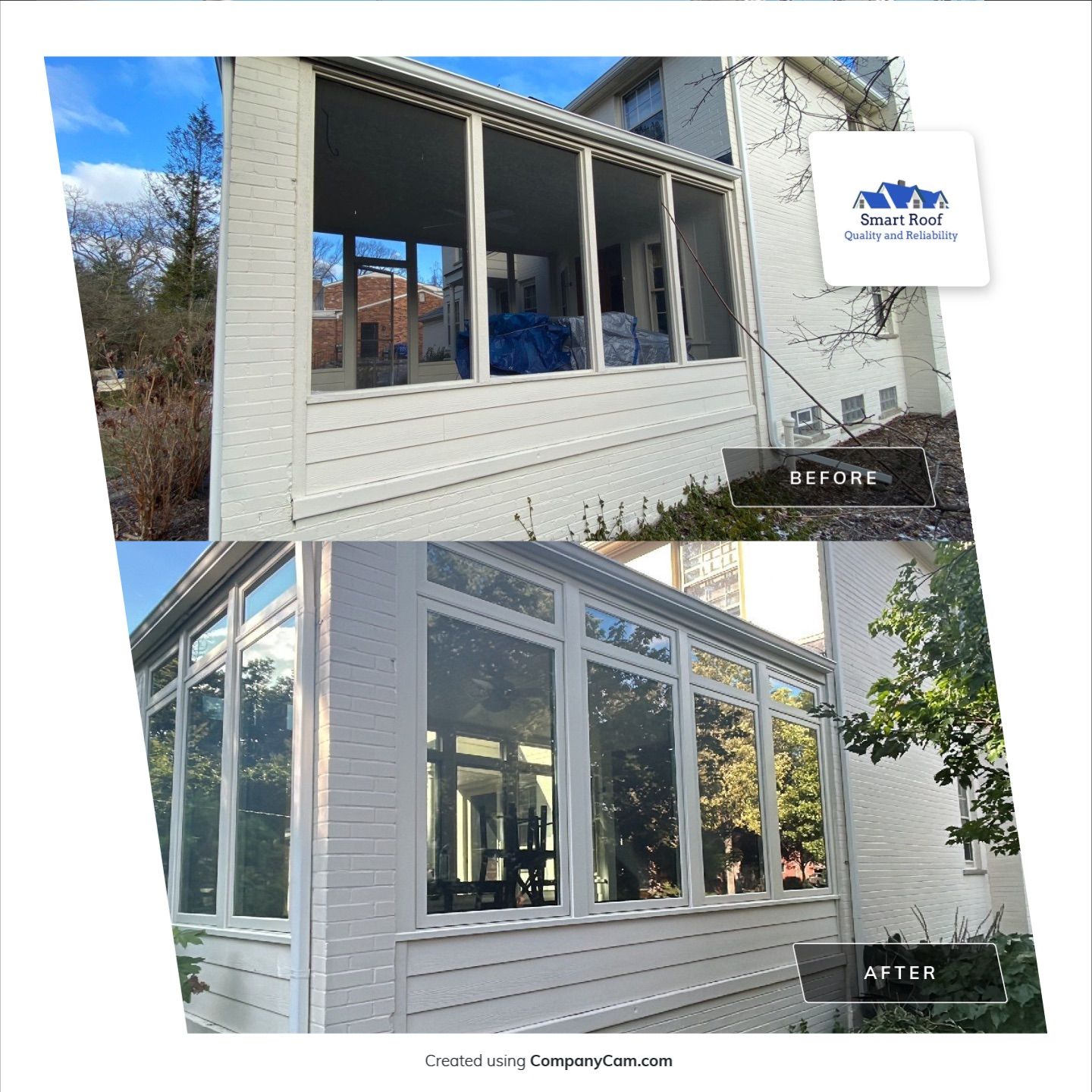 Window Installation using Andersen Windows E-Series with aluminum clad by Smart Roof