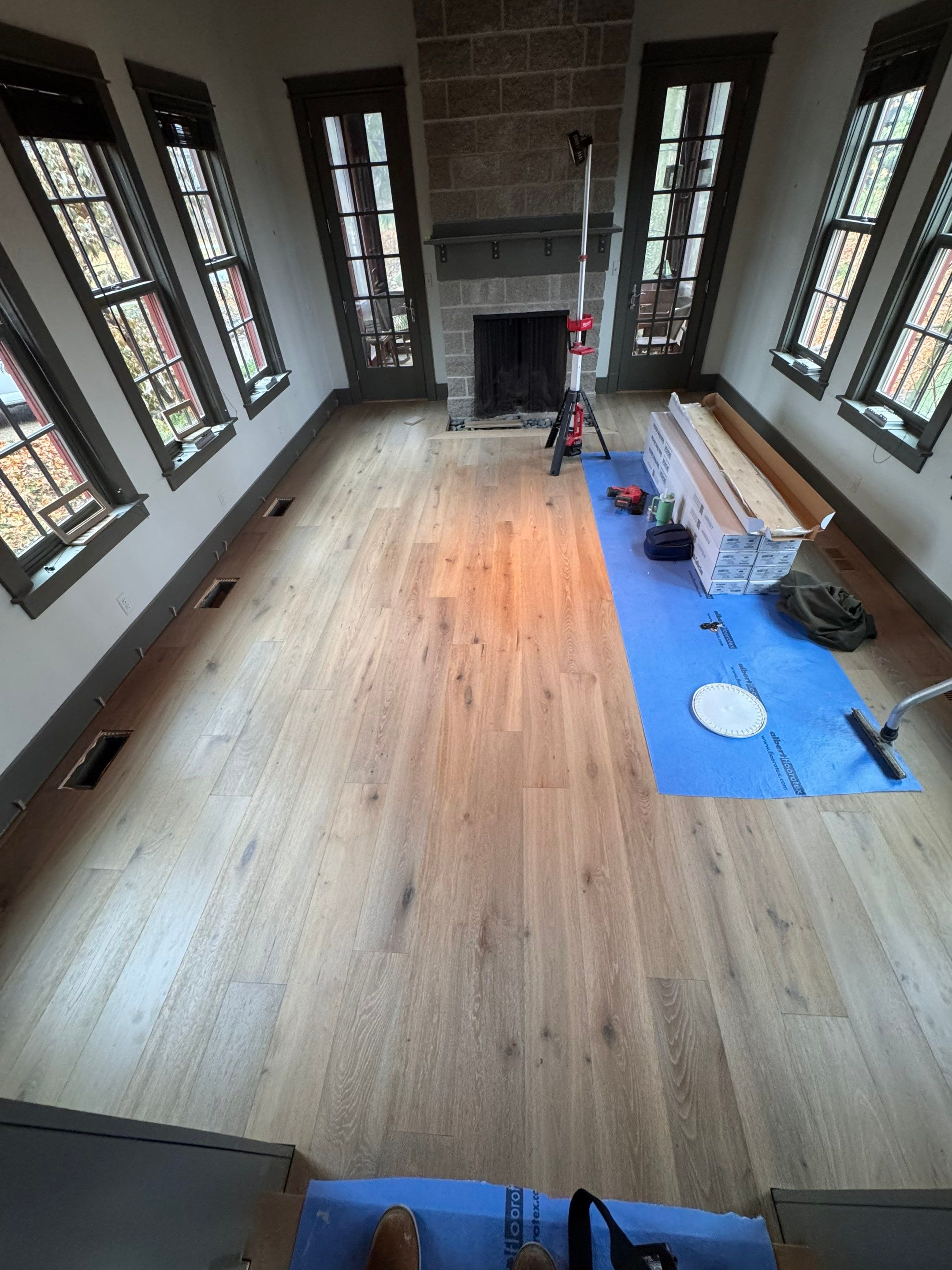 Duchateau Harmattan Hardwood with Matching Treads! by RTBaldwin Hardwood Floors