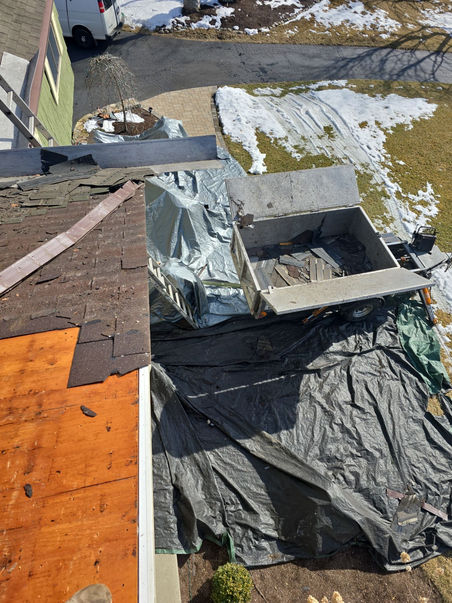 Residential Roofing Installation using Owens Corning Duration Driftwood Siding Installation Using Cedar Impressions Pacific Blue by A Plus Exterior