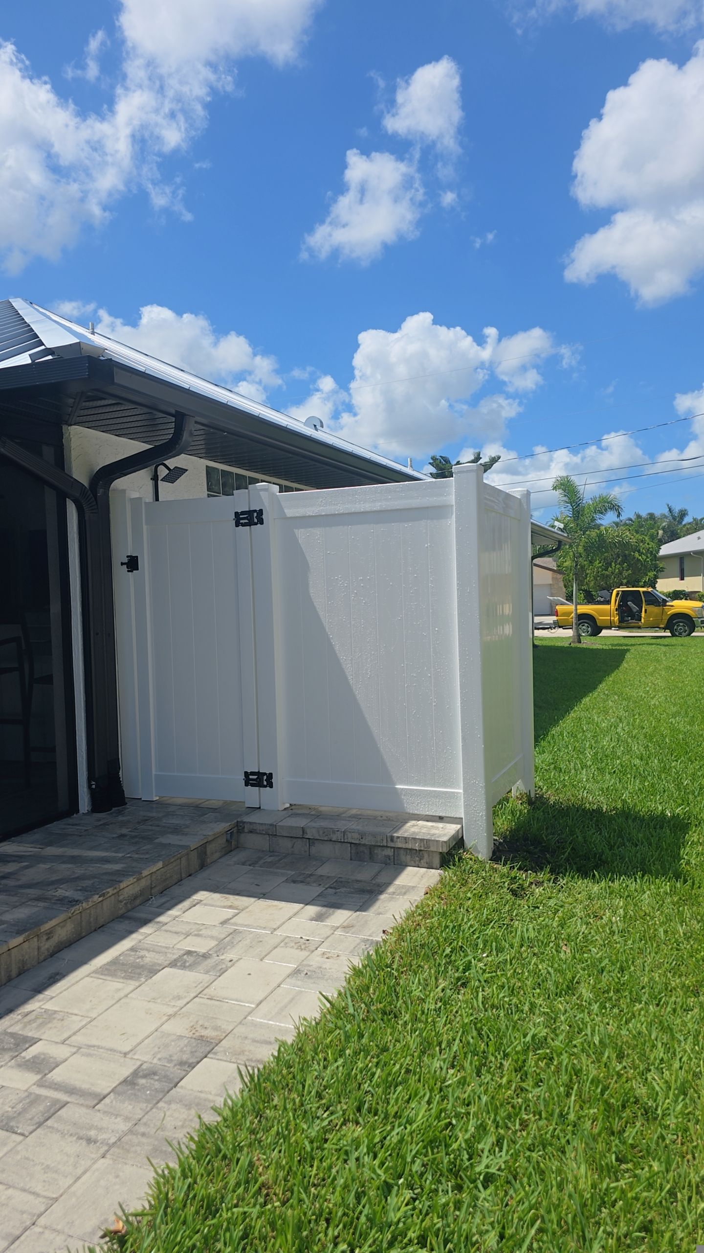 Pool Shower Enclosure in Cape Coral by True Fence LLC