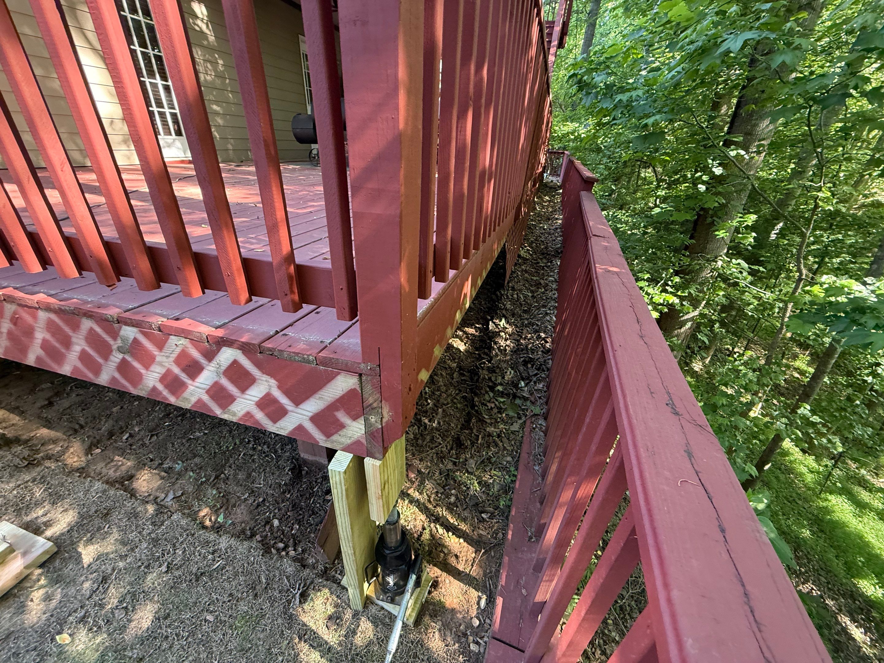 Wooden Deck Structural Repair and Staircase Replacement in Kennesaw by Swift Home Renovations