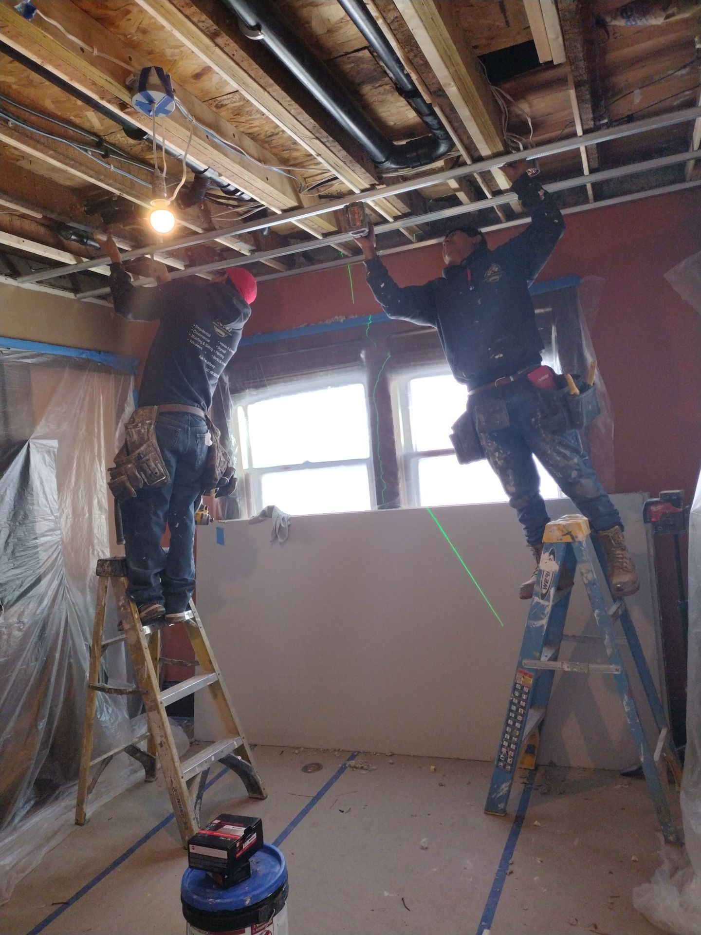 Shower Remodel & Ceiling Restoration – Correcting Water Damage and Rebuilding Right by Johnny Five Construction 