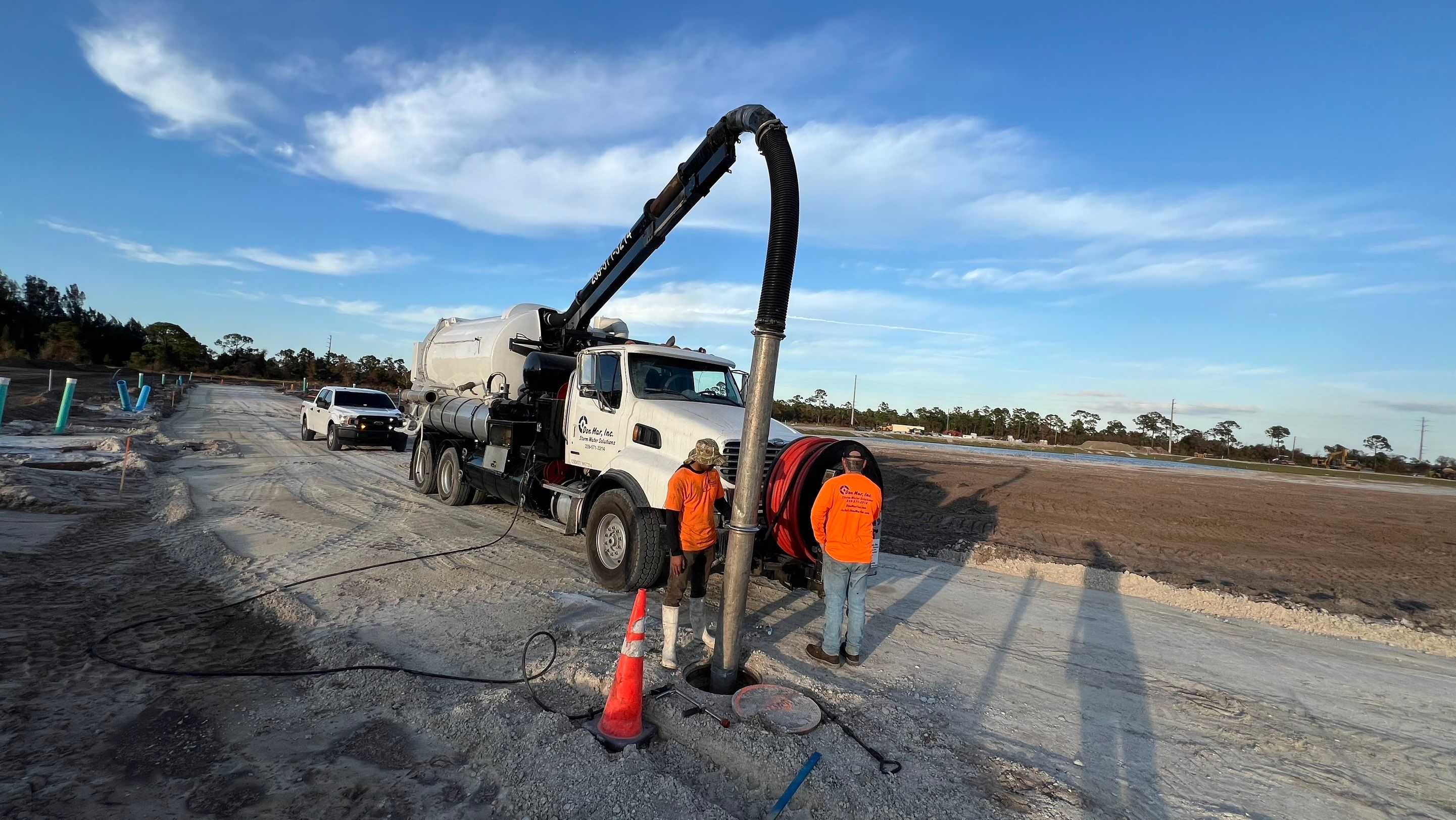 New Community Construction Sewer System Cleaning by Don Mar, Inc. Storm Water Solutions