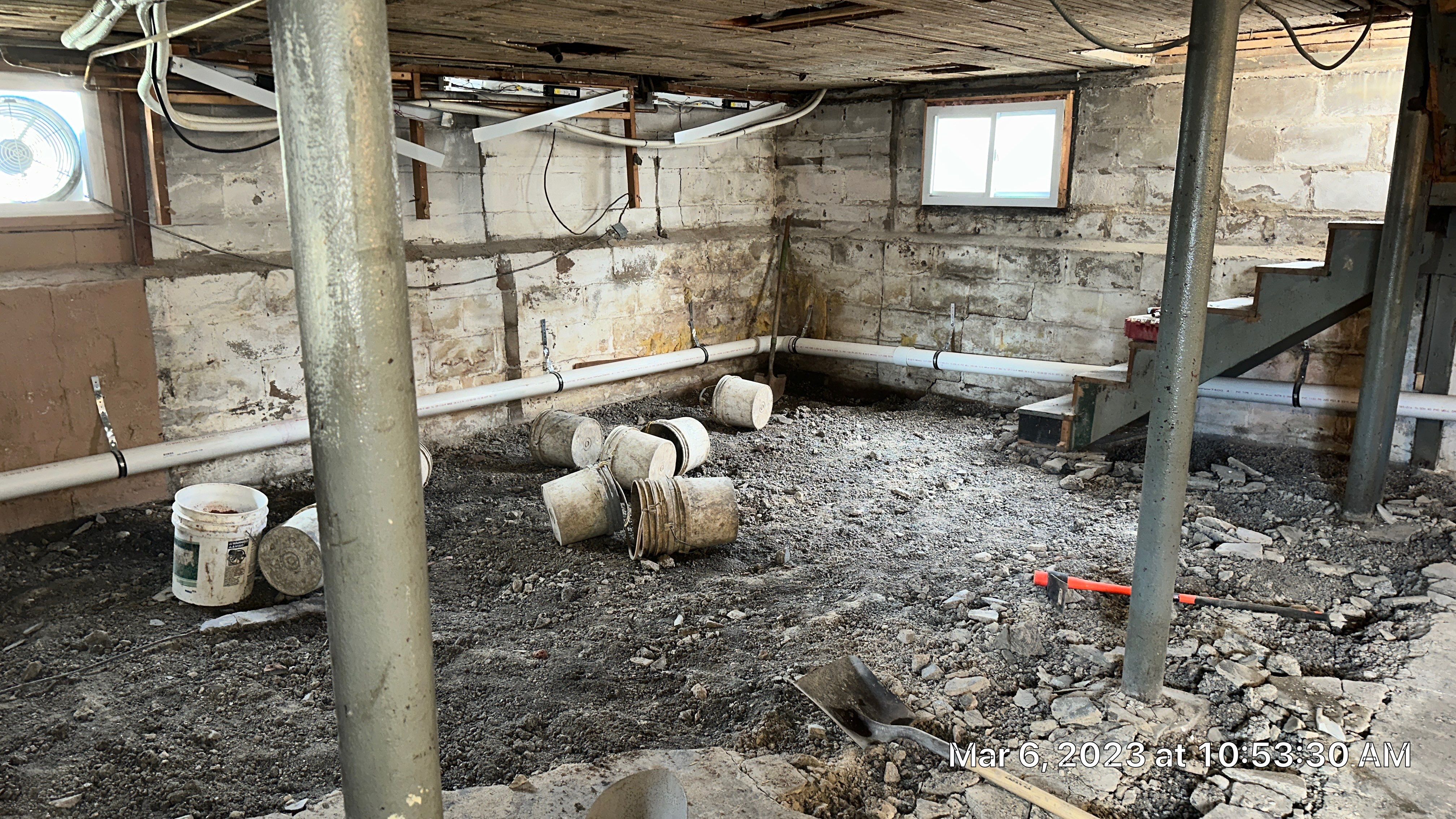 Interior French Drain, Lally Column Replacement & Concrete Floor Replacement in South Orange, NJ by Pure Service Pro, LLC