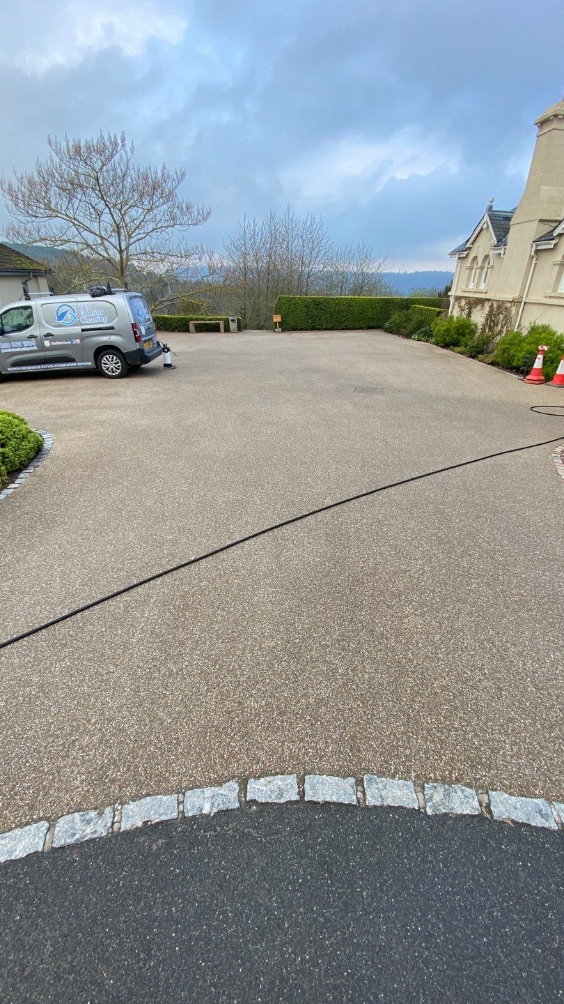 Render - Stone Work - Car parks using honda 21 ltr/min by Ges Exterior Cleaning ltd