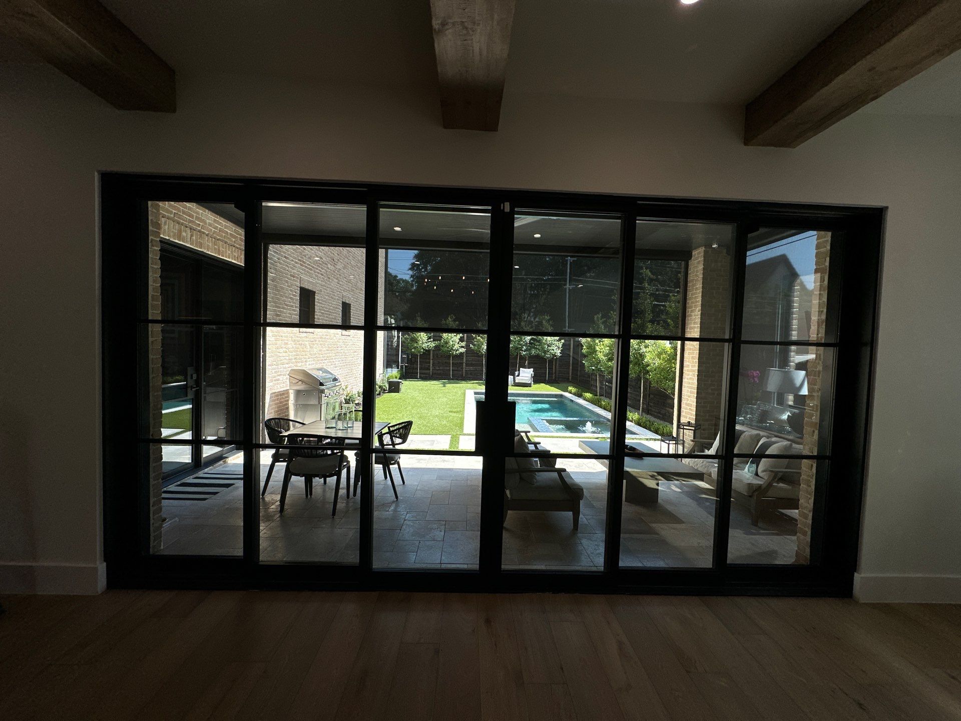 Custom 6-Panel Bi-Parting Sliding Pocket Door Installation in Dallas by Solara Custom Living