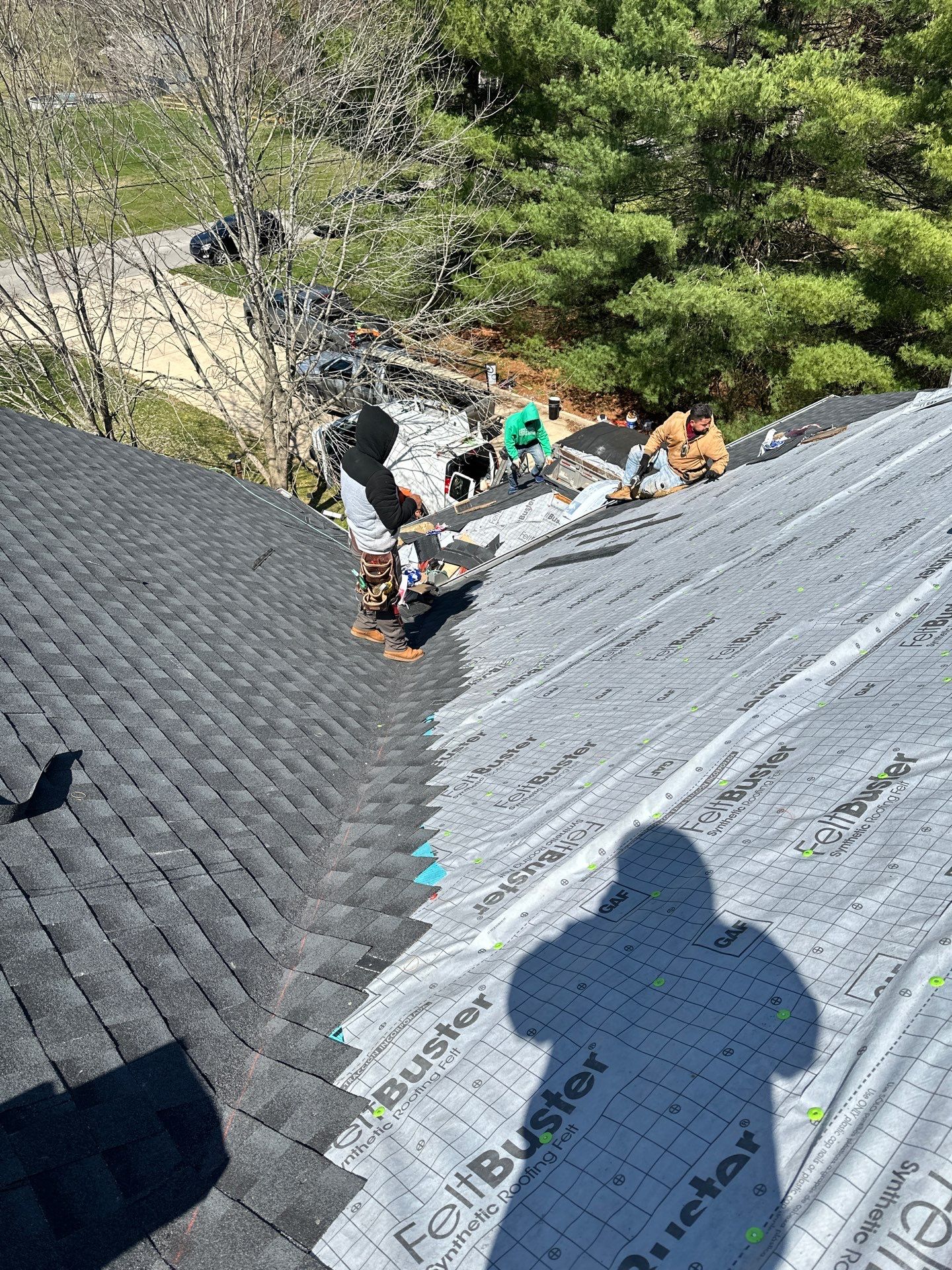 Residential Roofing Installation using GAF Timberline HDZ Charcoal by Undersun Roofing 