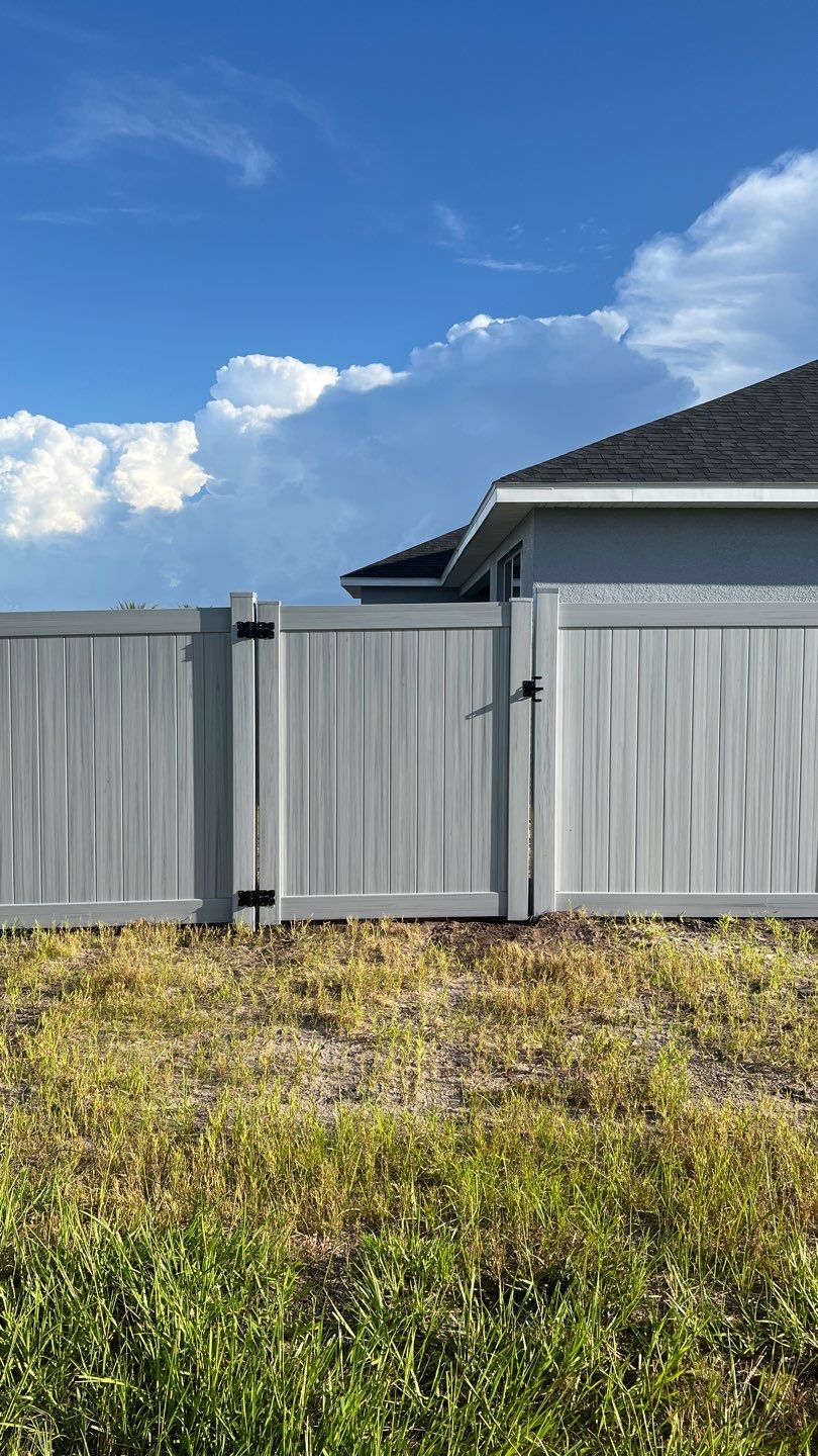 Wimauma, FL 6ft. Tall Slate Gray Vinyl Privacy  by Asap fence and gates, LLC