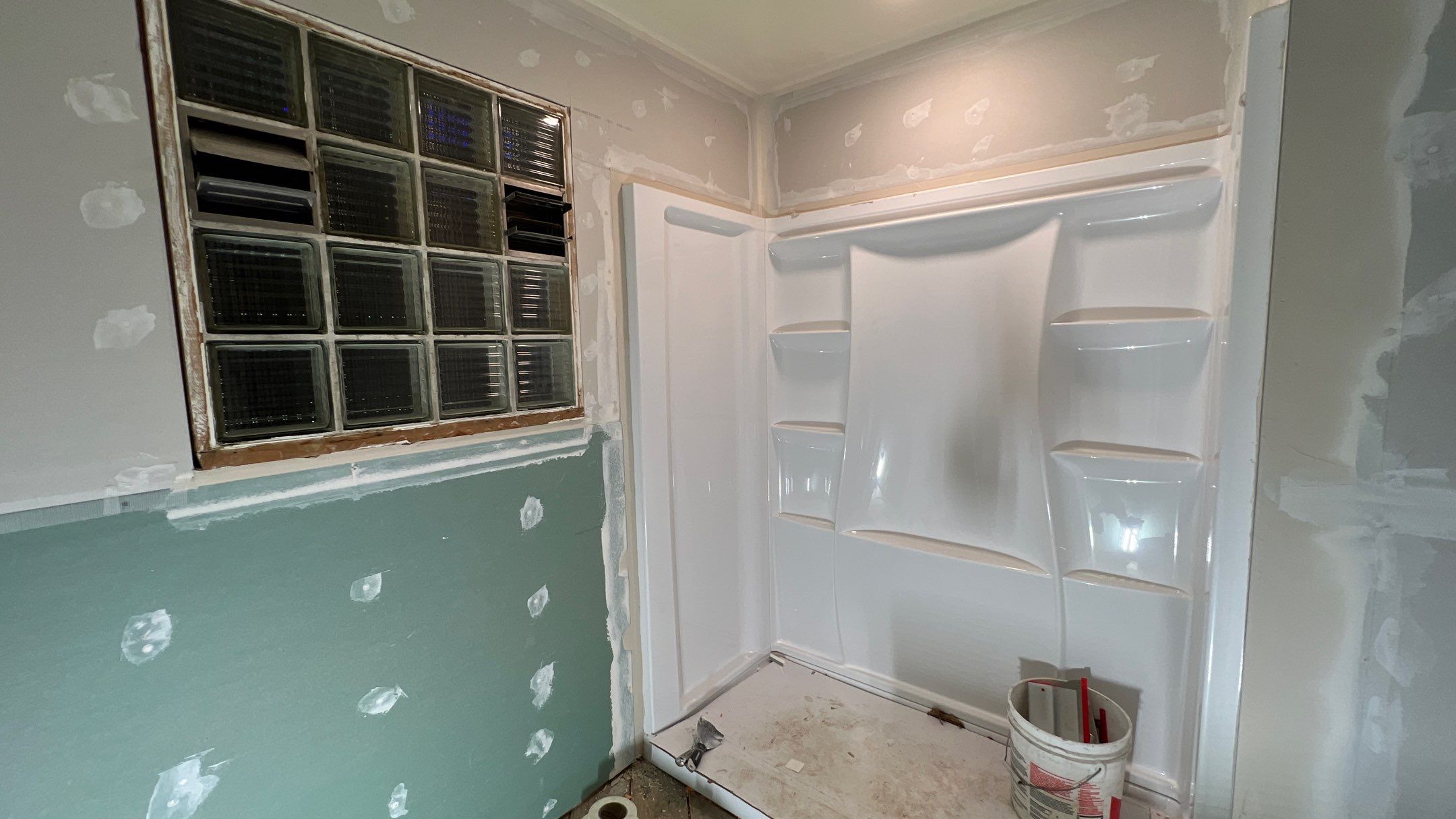 Bathroom Remodel using Shower Kit by Villegas Remodeling, LLC