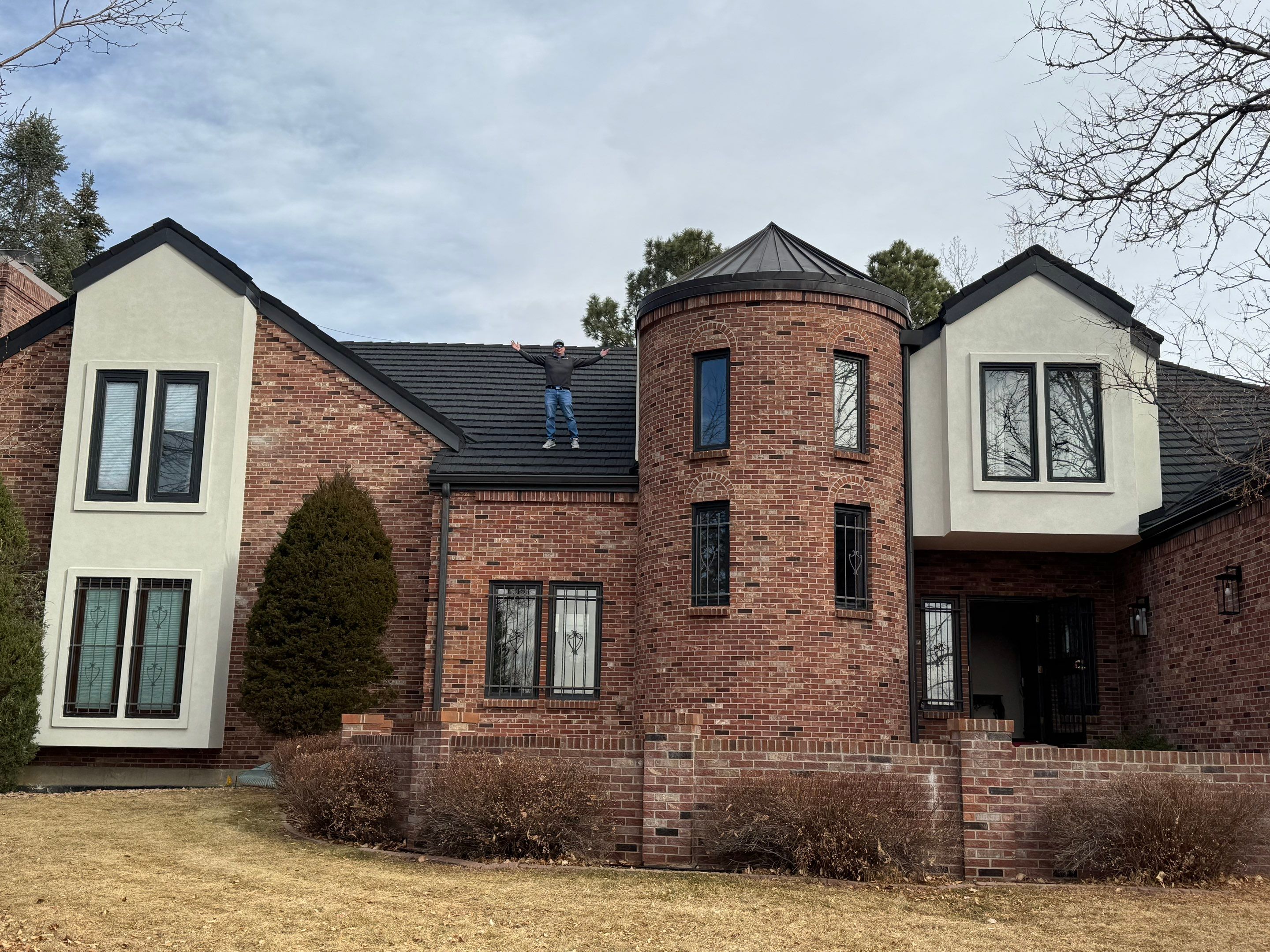 Unified Stone Coated Roof & Stucco Remodle by Blue Peaks Roofing LLC