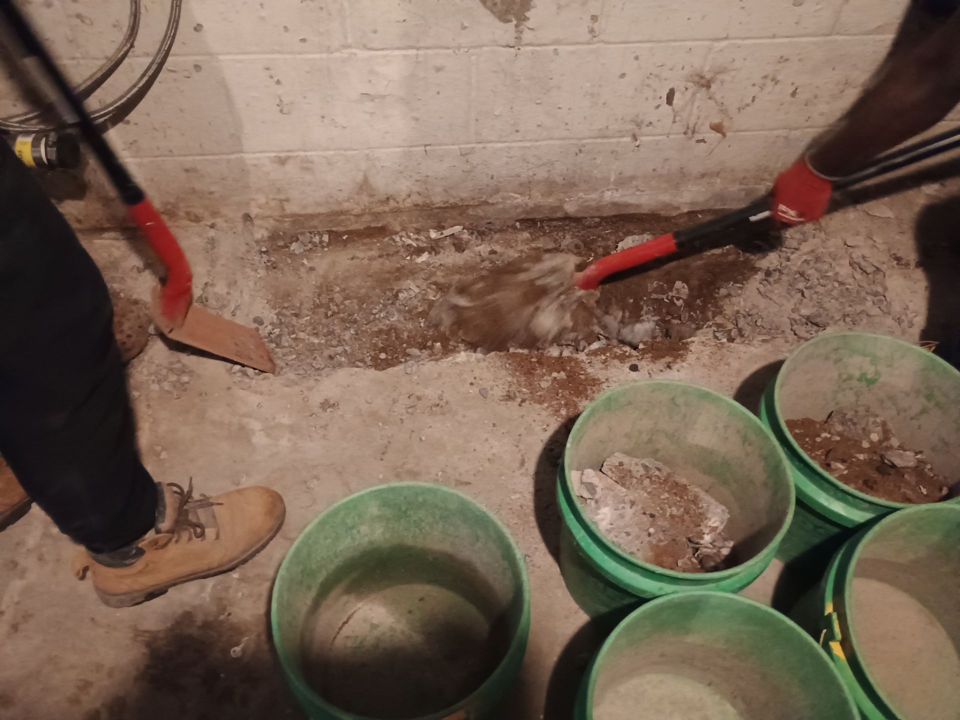 Interior Drain Tile Installation near Columbia Heights, MN by Waterproofing Northeast