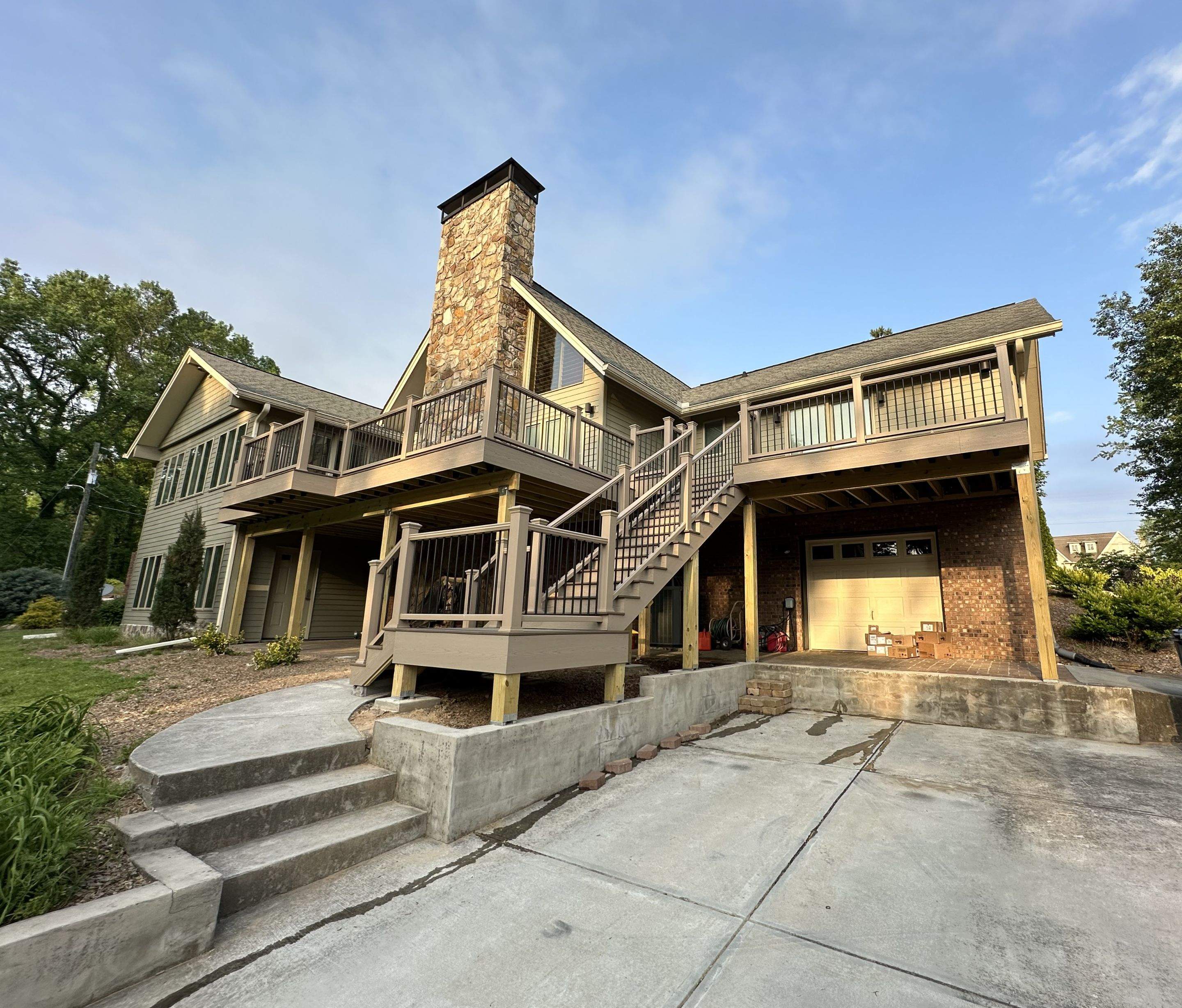 Dewey Deck Rebuild with Awning in Buford by Craftsman Deck Builders