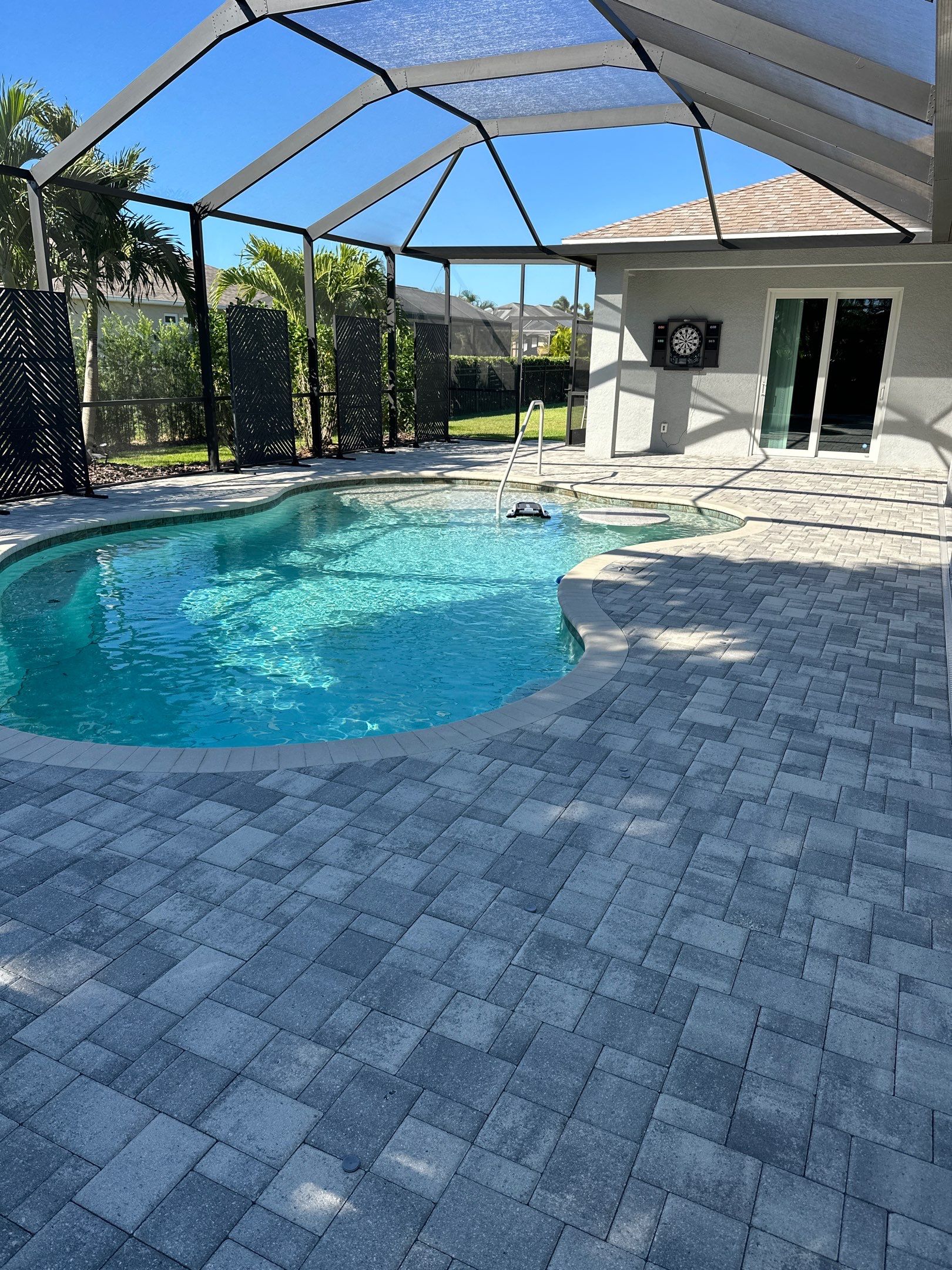 Residential Paver Sealing for Driveway and Pool Deck in La Paloma Sun City Center by Supreme Paver Experts