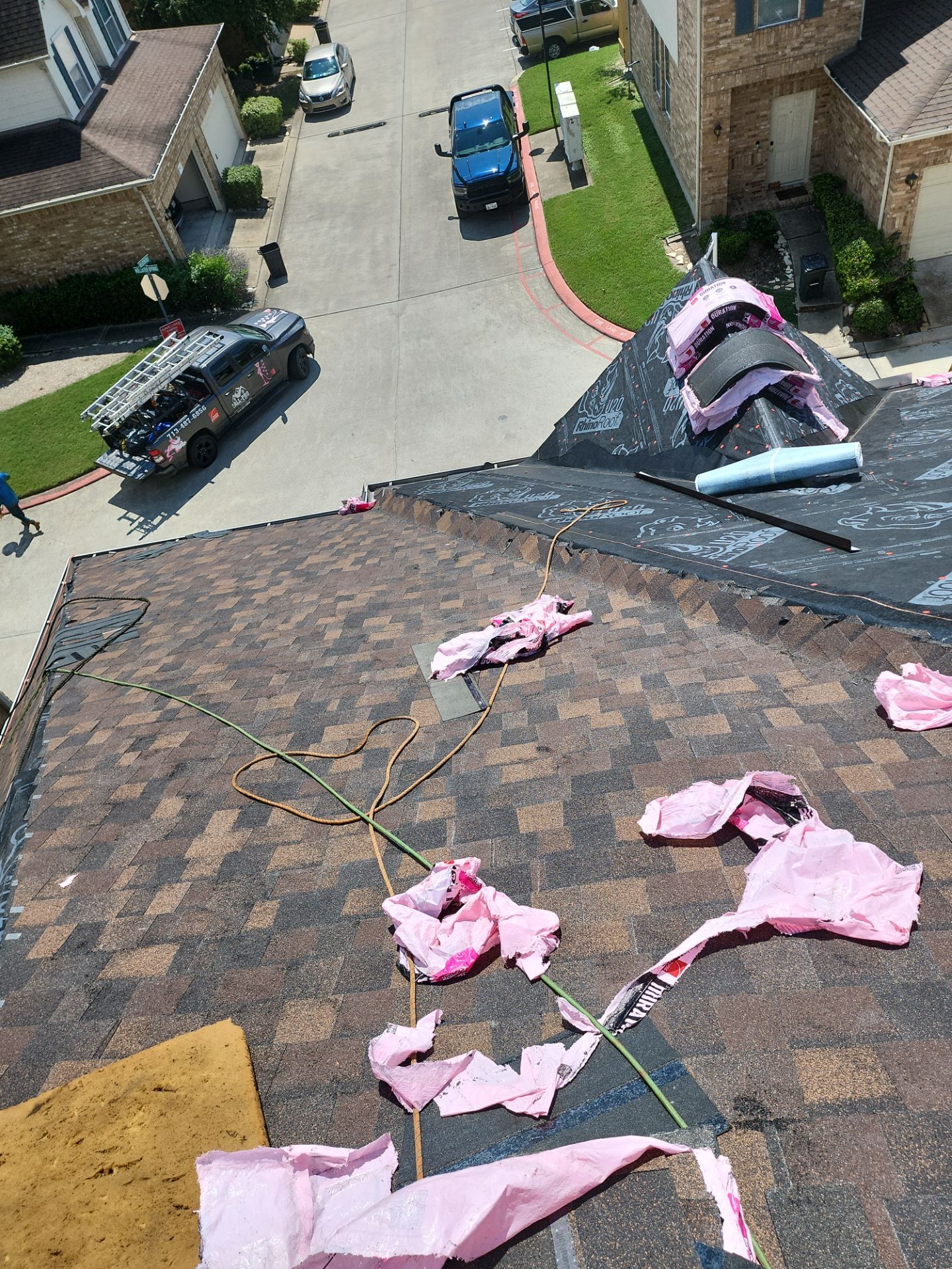 Residential Roofing Installation using Owen's Corning Duration (Lifetime) Shingles by Roof Repair Company