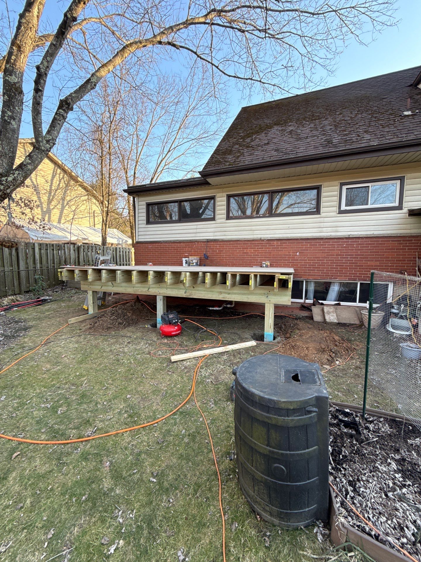 Deck and door install by Cousins Roofing Siding & Decks