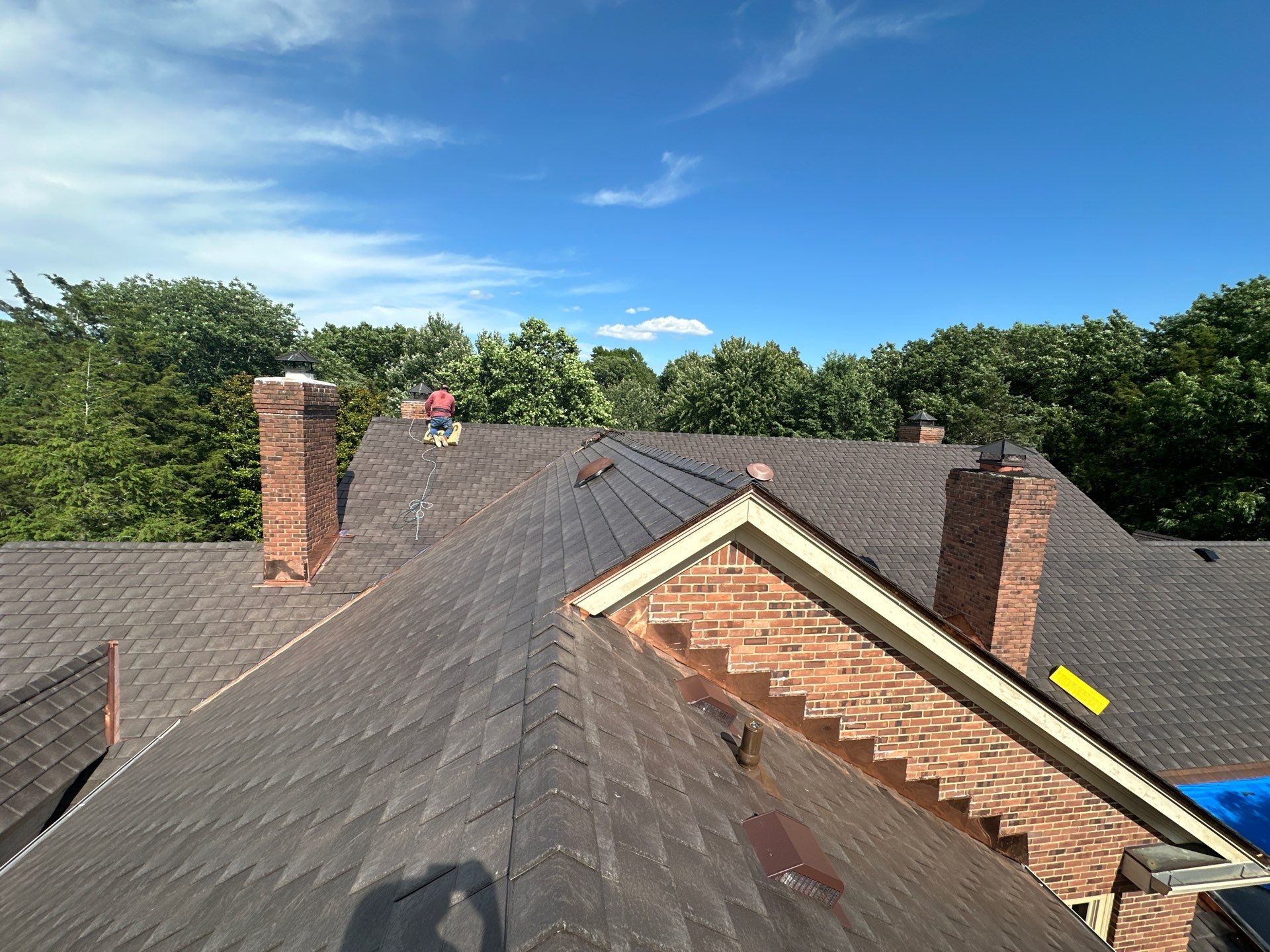 Residential Roofing Installation Using Enviroshake Synthetic Slate by Undersun Roofing 