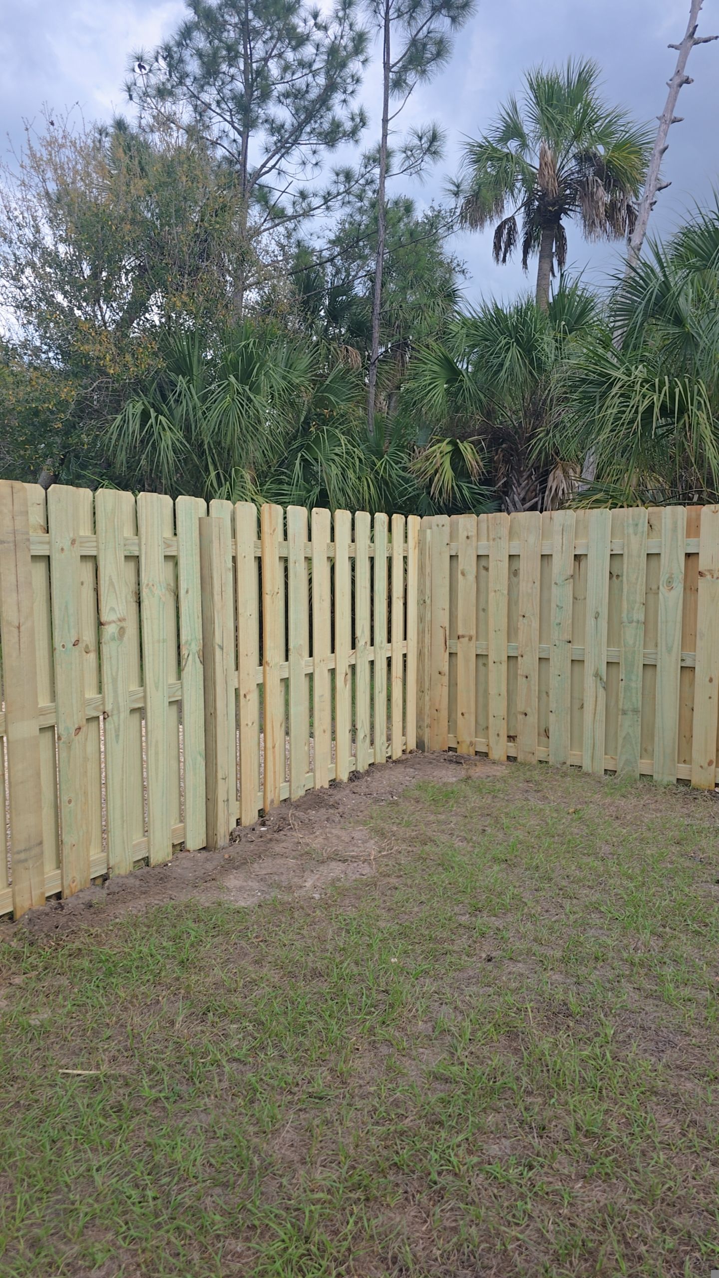 Wood Shadowbox Install in North Port by True Fence LLC
