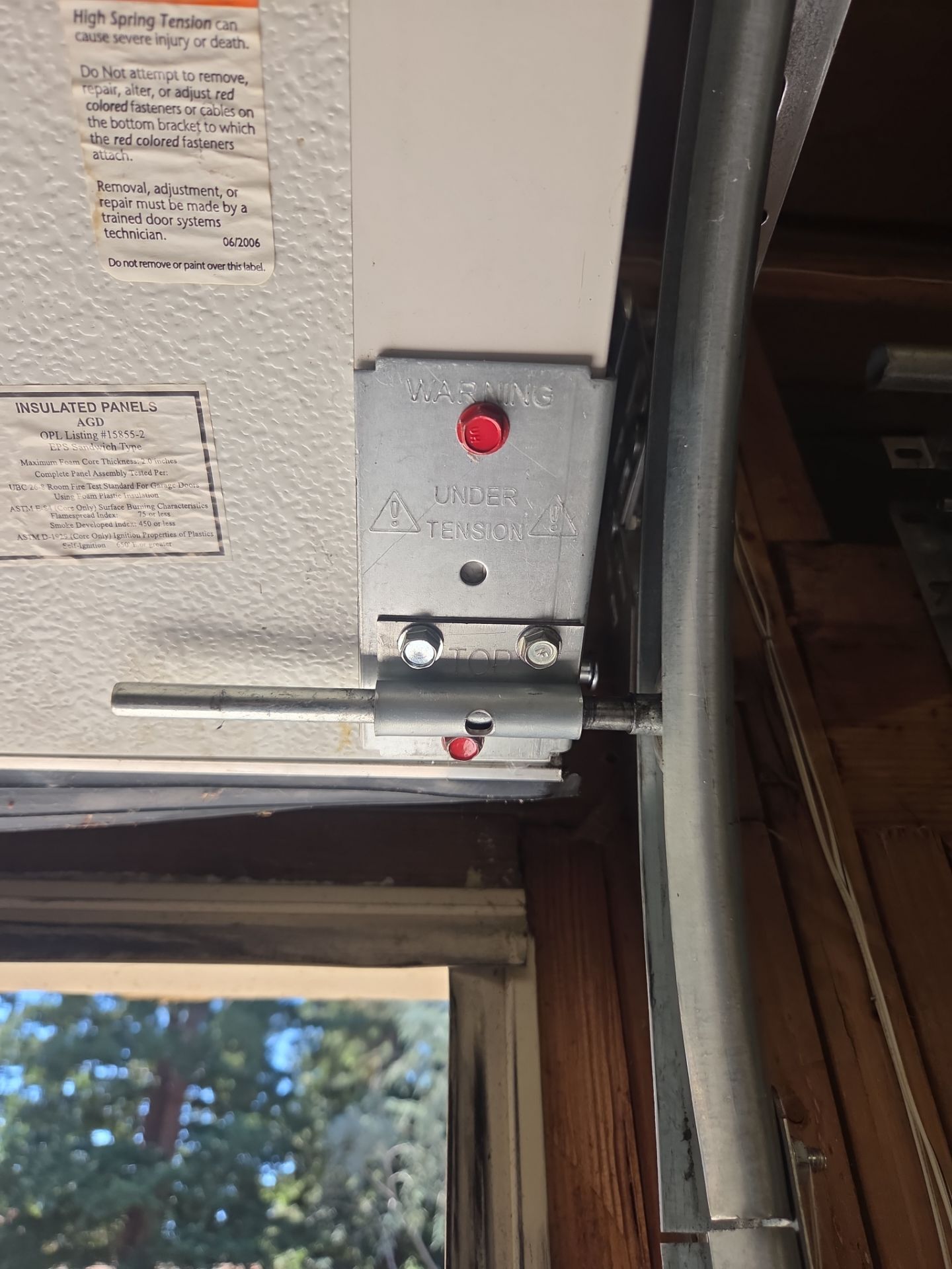 Single spring replacement and track reset and alignment in Danville, CA by Valiant Garage Door