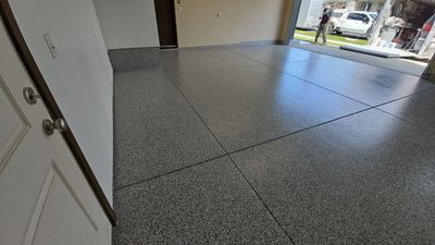Garage Transformation using Slate Stone