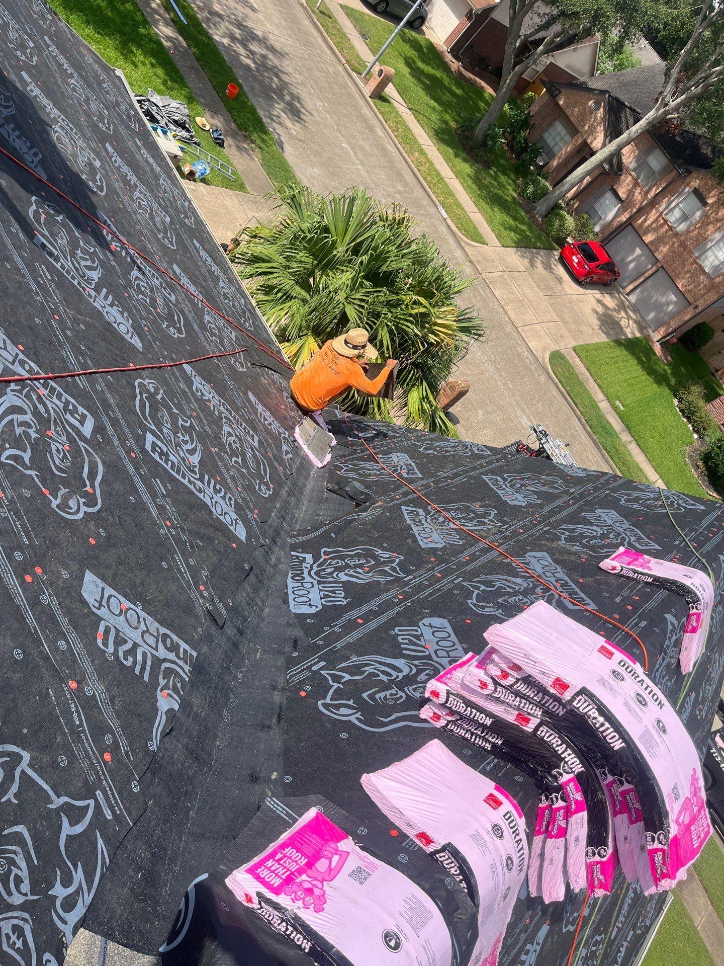 Residential Roofing Installation using Owen's Corning Duration (Lifetime) Shingles by Roof Repair Company