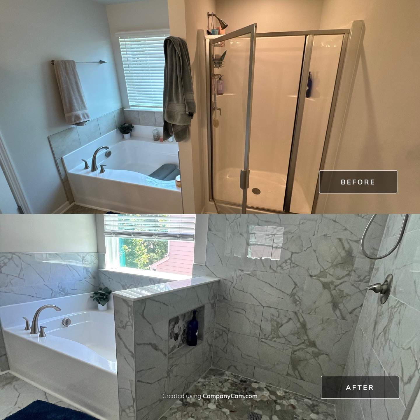 Master bathroom renovation by Prudencio