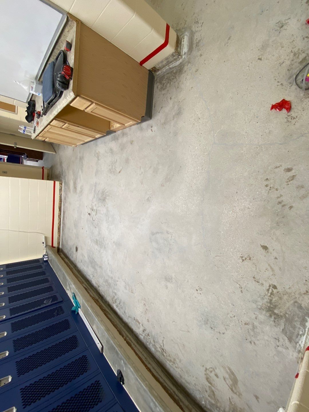 Locker Room using Custom Color by Select Painting, Coatings & Garage Cabinets