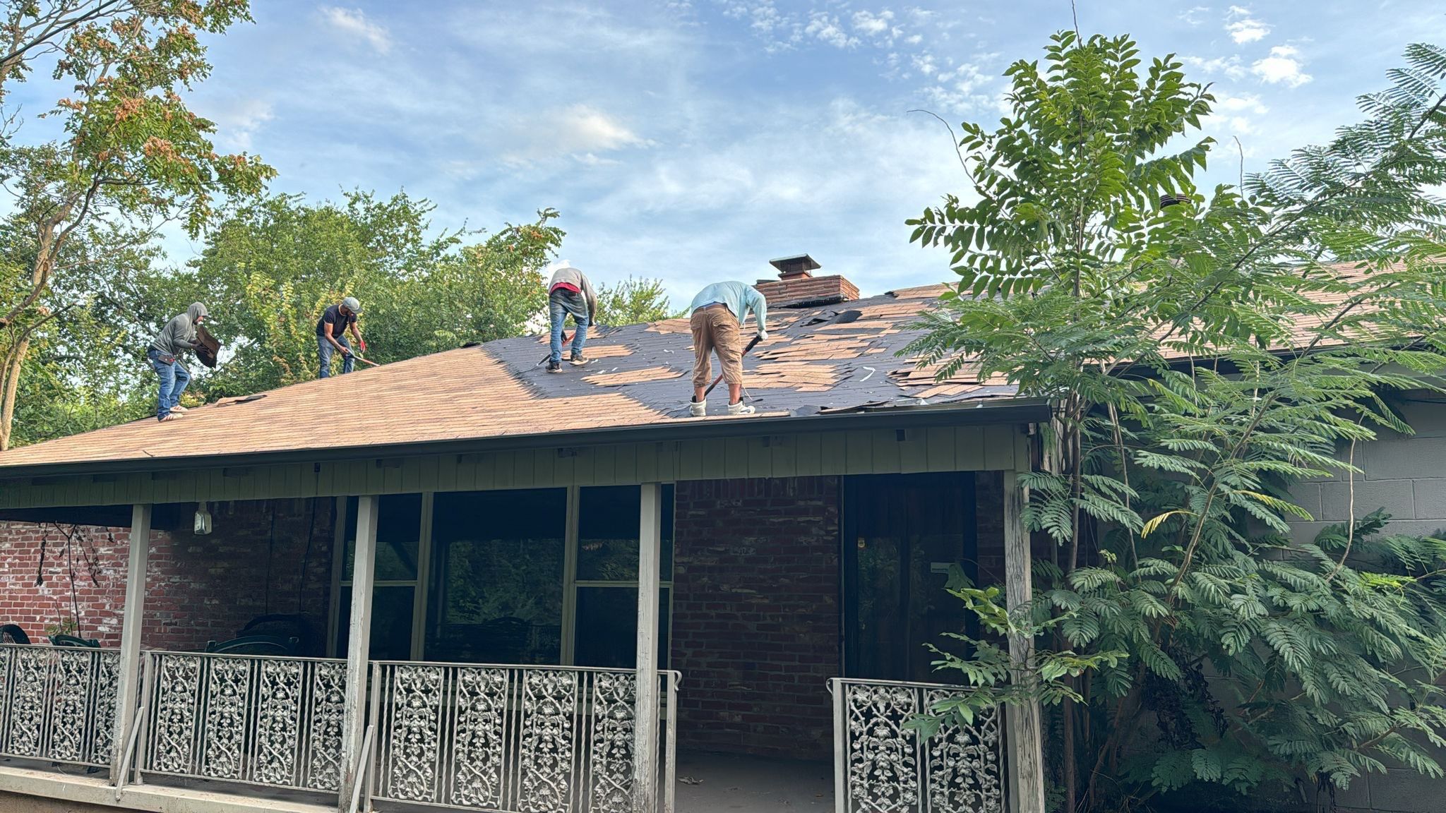 Reroof using IKO Granite Black by Castillo Roofing